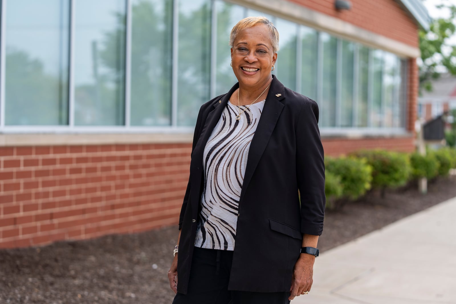 Gloria Nelson, president of the Turner Station Conservation Teams, poses for a portrait, Friday, Aug. 16, 2024, in Turner Station, Md. (AP Photo/Stephanie Scarbrough)