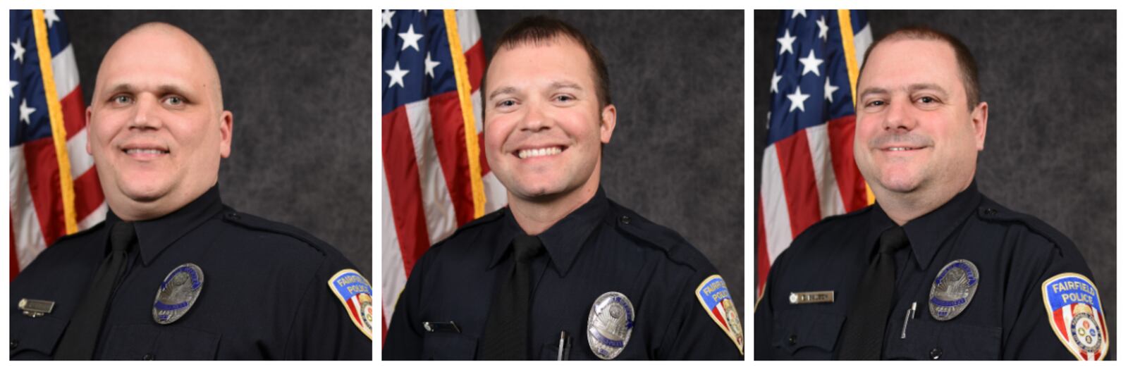 The names of the officers  involved in Friday’s officer-involved shooting were released by the Fairfield Police Department. The Butler County Coroner’s released the name of the victim, Tyler M. Jones, 24. The police officers on paid administrative leave are Officers Daniel Setterstrom, Craig Moore, and Edward Bausch. PROVIDED