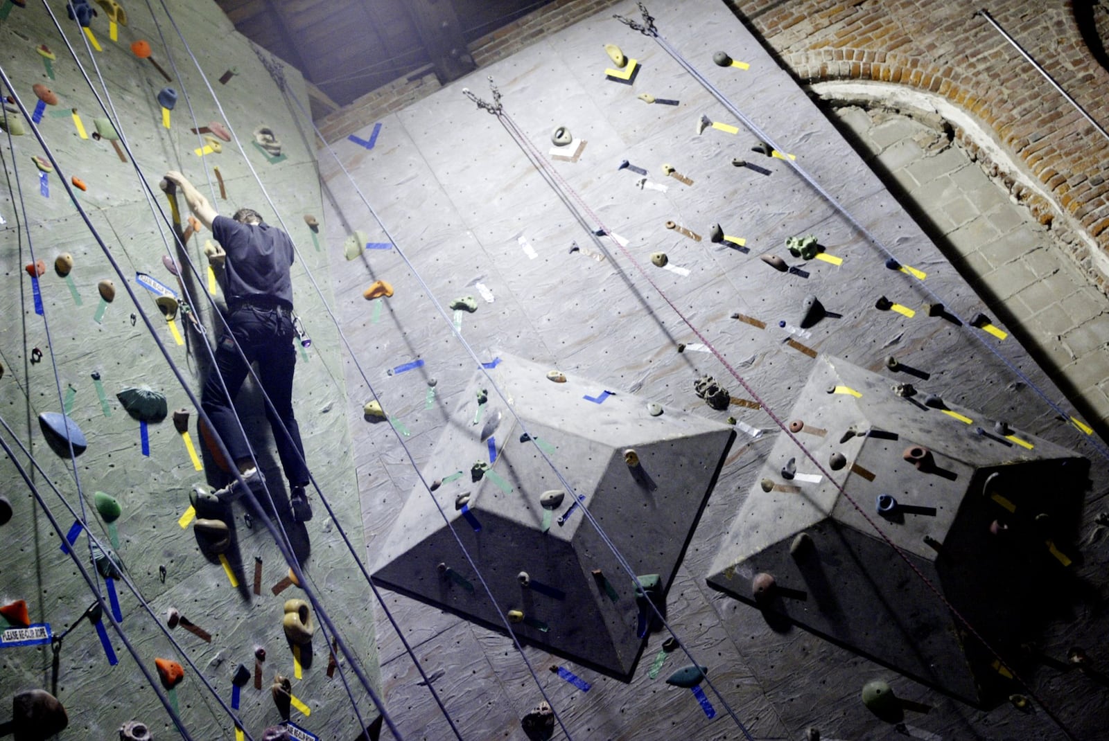 Climbers at Urban Krag, an indoor rock climbing facility in the Oregon District, say, “Once you get into the sport it becomes an addiction.”