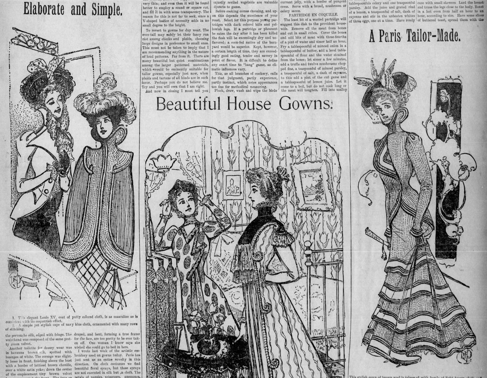 Dayton life in 1898. Fashions of the day. DAYTON DAILY NEWS ARCHIVES