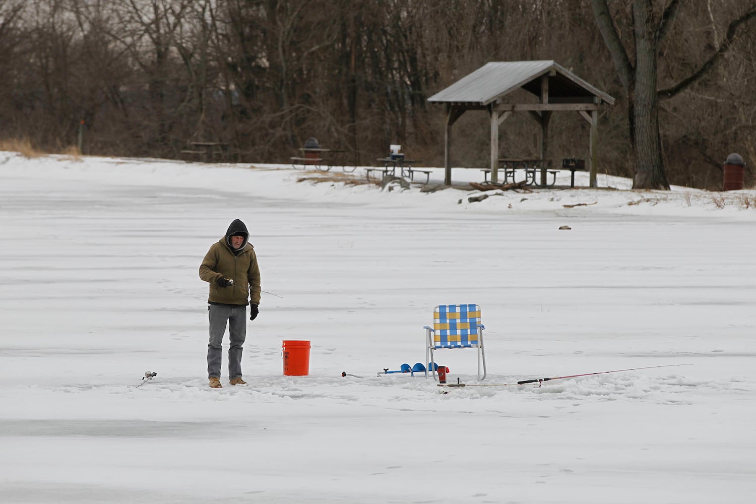 Ice Fishing in the Miami Valley