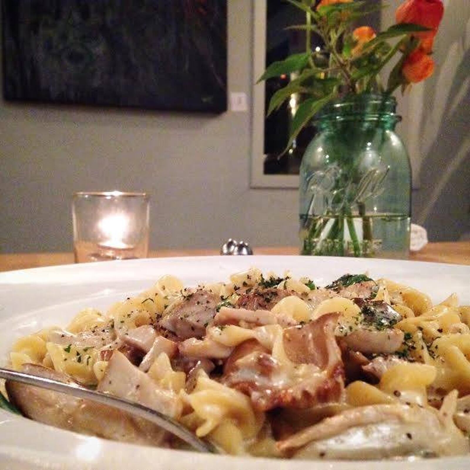 Lily’s Bistro in Dayton served this marsala chicken pasta with local, free-range roasted chicken, egg noodles, spinach, and mushrooms in creamy marsala sauce during a past Restaurant Week. (Submitted)