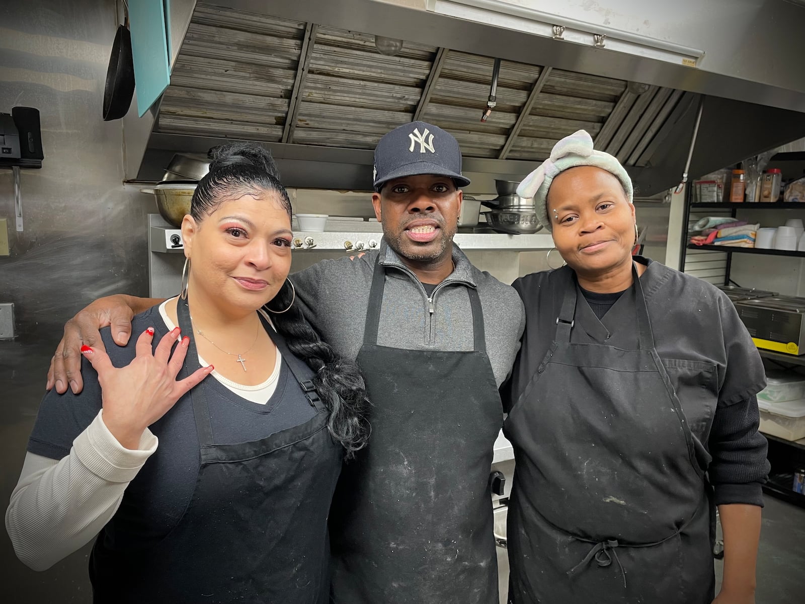 Dana’s Soul Food is now located inside Club Evolution at 130 N. Patterson Blvd. in Dayton. Pictured is owner Dana Myrick (left) and some of her team. NATALIE JONES/STAFF