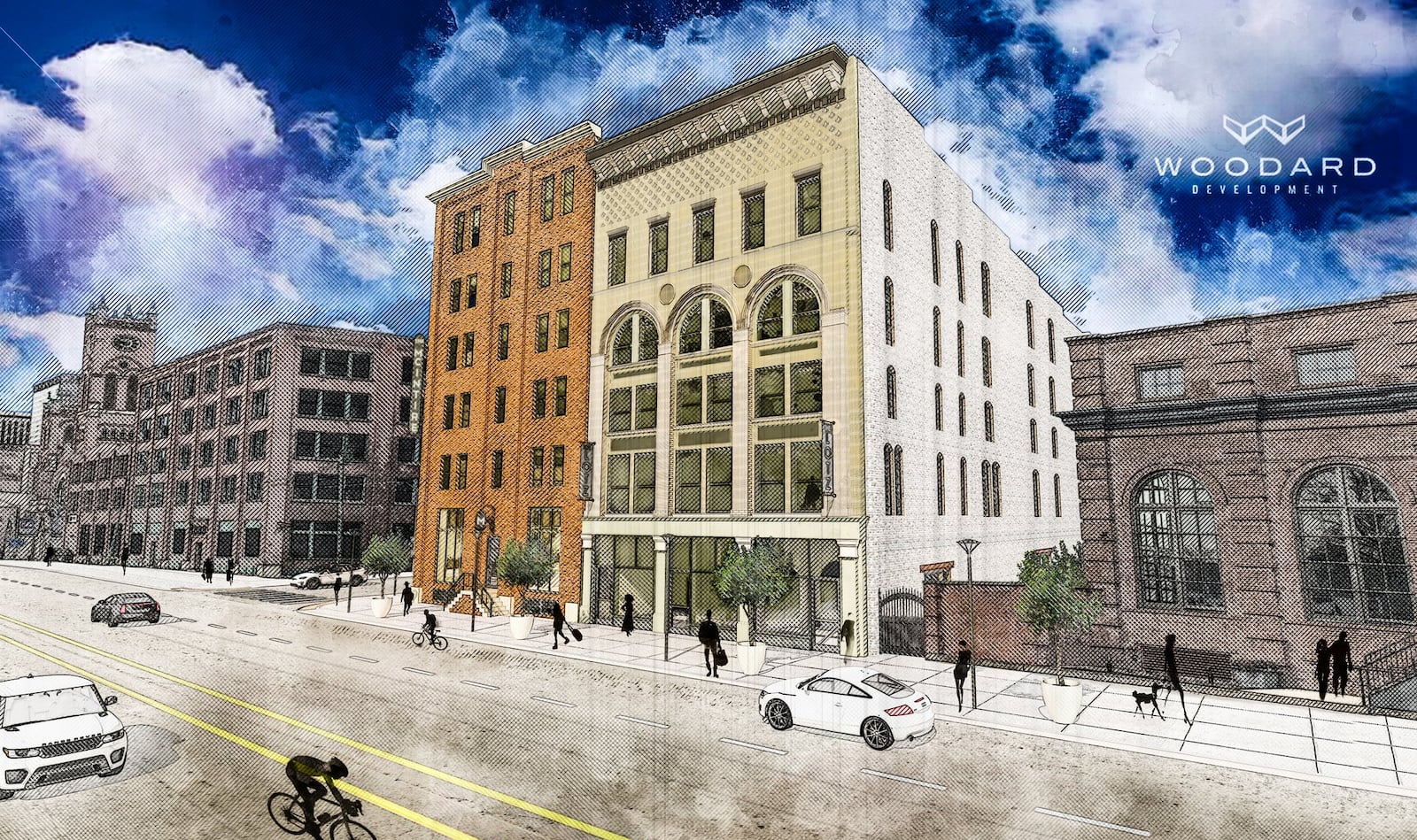 A rendering of Woodard Development’s Avant-Garde building redevelopment, which is located next to the Steam Plant in downtown Dayton.