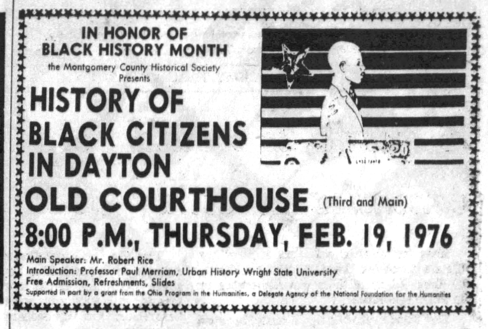 Robert Rice was a Dayton school teacher for more than 40 years and was considered an expert on Black history in Dayton. DAYTON DAILY NEW ARCHIVES