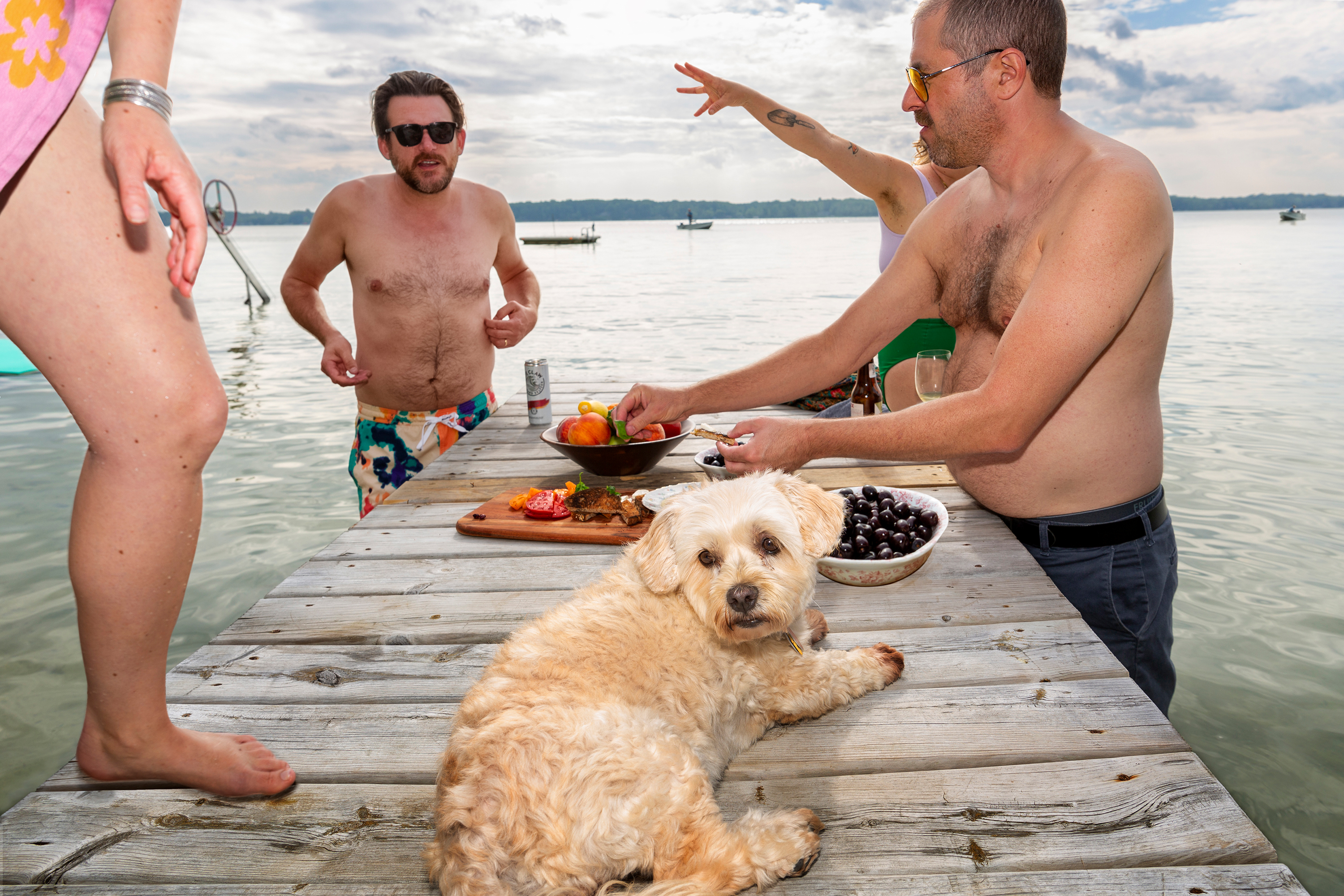 Glenna Jennings, Still Life with Dog and Cherries (Traverse City, Michigan), 2023