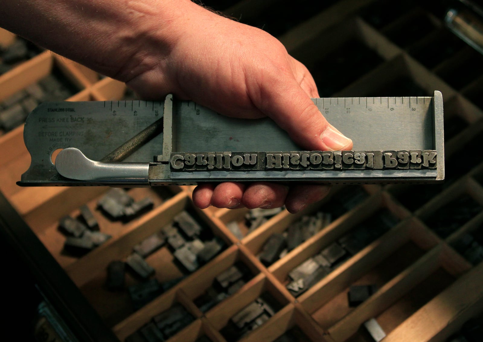 Letterpress type at Carillon Historical Park. CONTRIBUTED/SKIP PETERSON