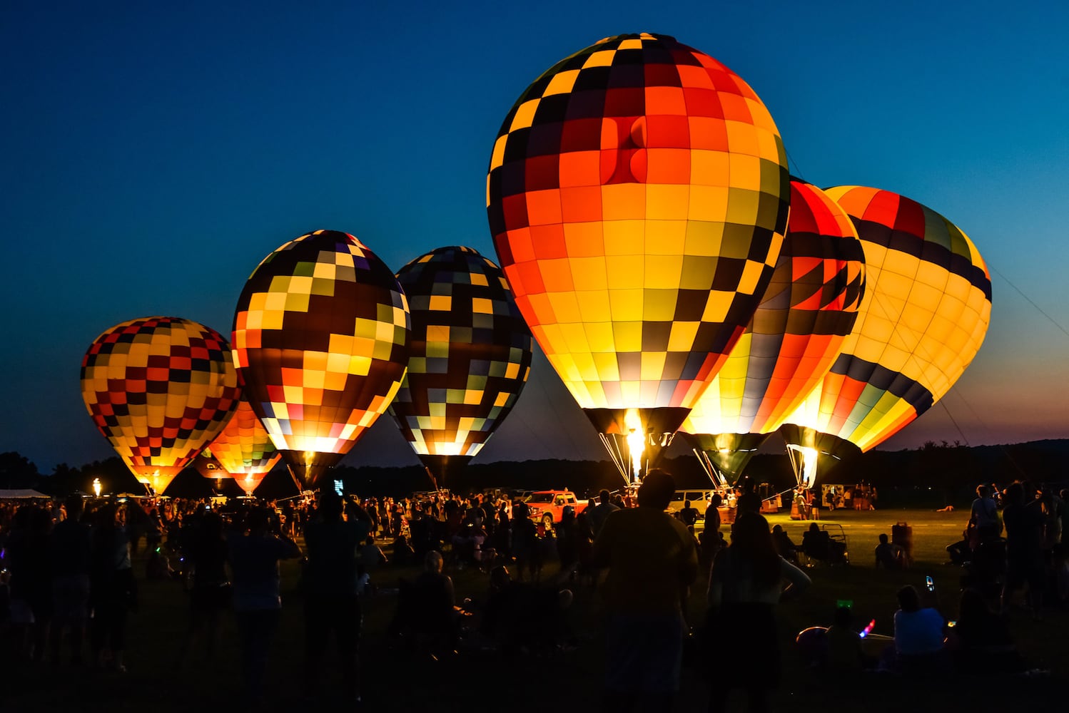 Ohio Challenge balloon glow and fireworks