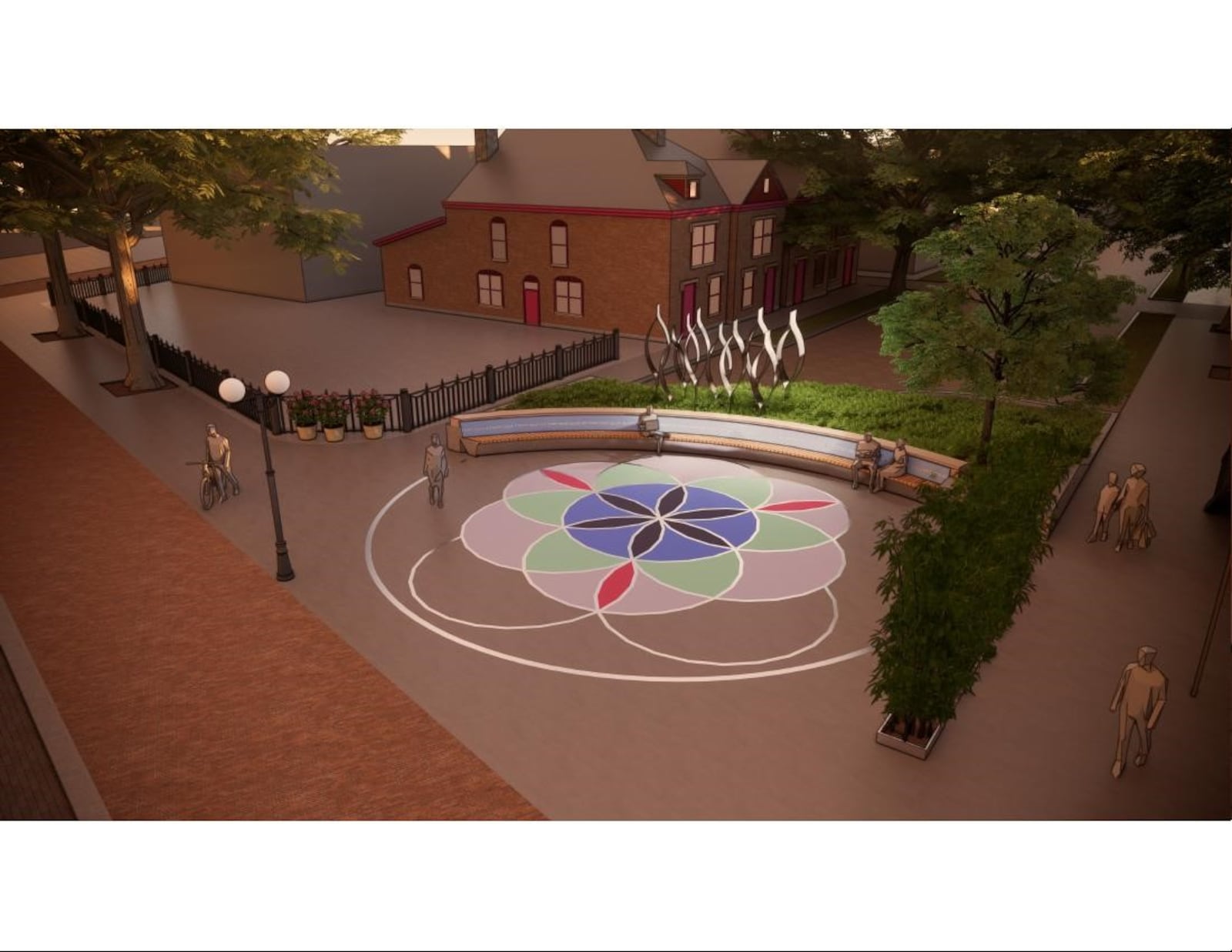 Artist rendering of "The Seed of Life," chosen as the 8/4 Memorial in the Oregon District. CONTRIBUTED