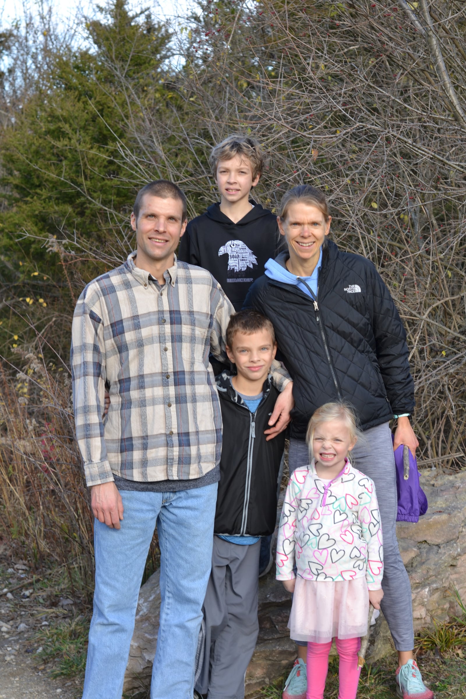 Ann Alyanak and her family: Husband Ed, an aerospace engineer at Wright Patterson Air Force Base who competes in triathlons, daughter Emily who is 5, and sons Thomas (8) and Eddie (11). CONTRIBUTED