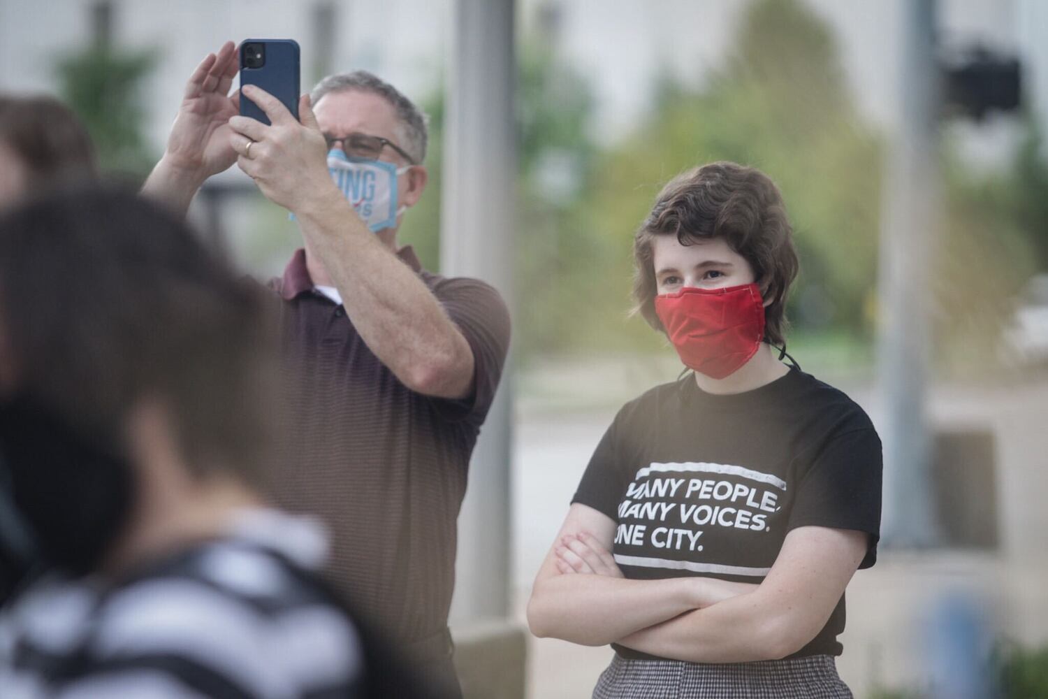 Demonstrators marched for post office