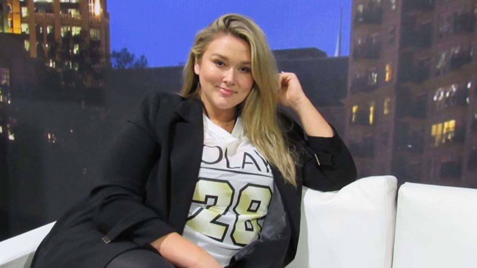 Model Hunter McGrady is in Atlanta for Super Bowl 53 as an Olay brand ambassador.