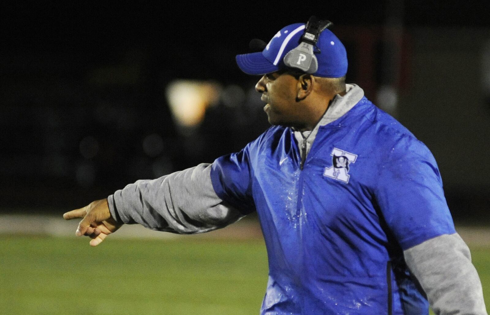 Xenia H.S. football coach Trace Smitherman at Trotwood in Week 9 of the 2018 high school football season. MARC PENDLETON / STAFF