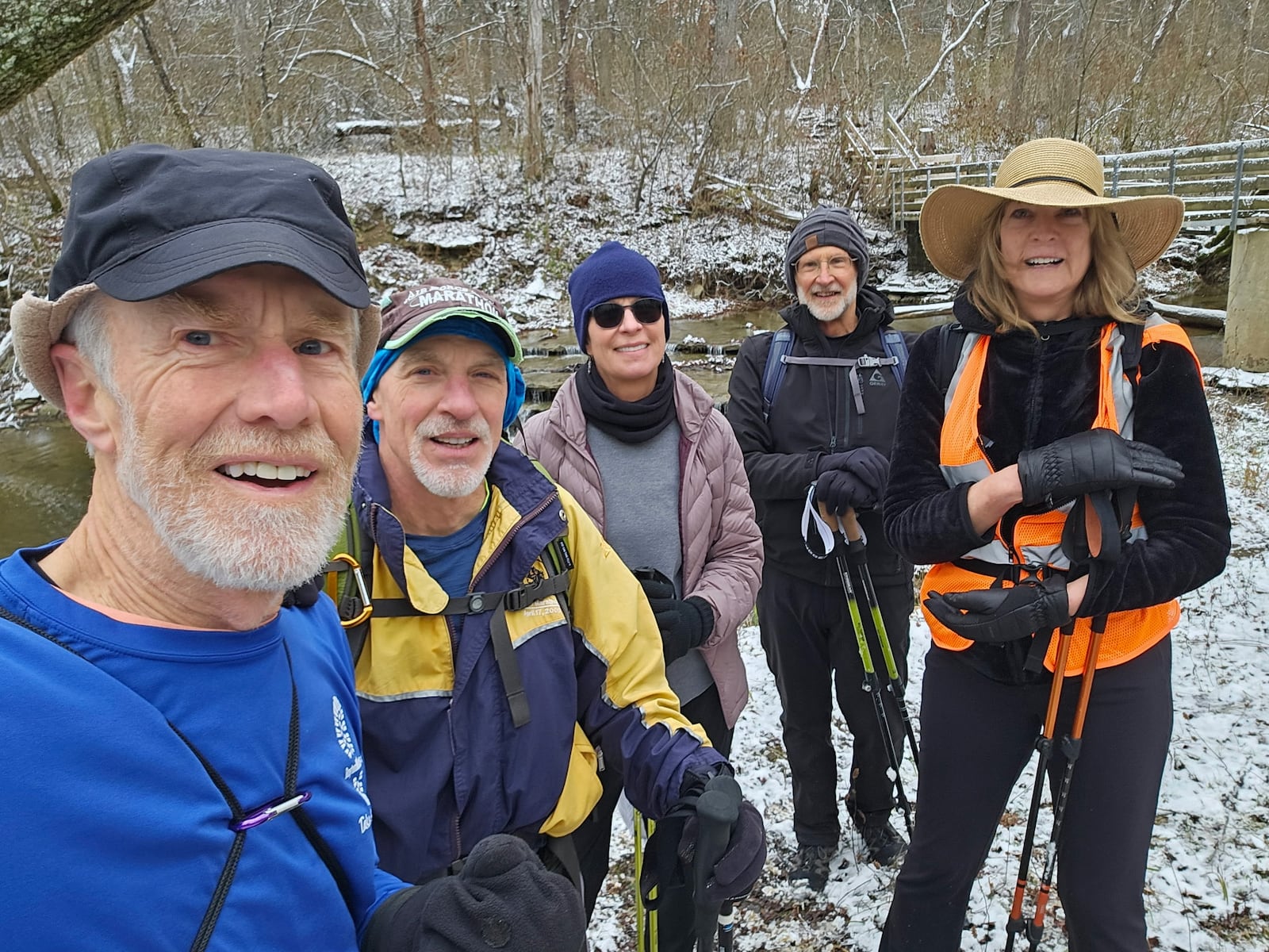 Avid hiker Jim Heintz (far left), of the Dayton Hikers, regularly leads hikes that include a portion of the Buckeye Trail as it winds through Caesar Creek State Park - CONTRIBUTED