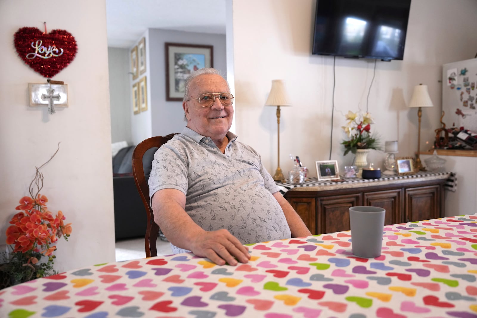 Paul Gomia, of Middletown, Ohio, sits for a portrait, Tuesday, Jan. 14, 2025, in Middletown, Ohio. The city is the hometown of Vice President-elect JD Vance. (AP Photo/Kareem Elgazzar)