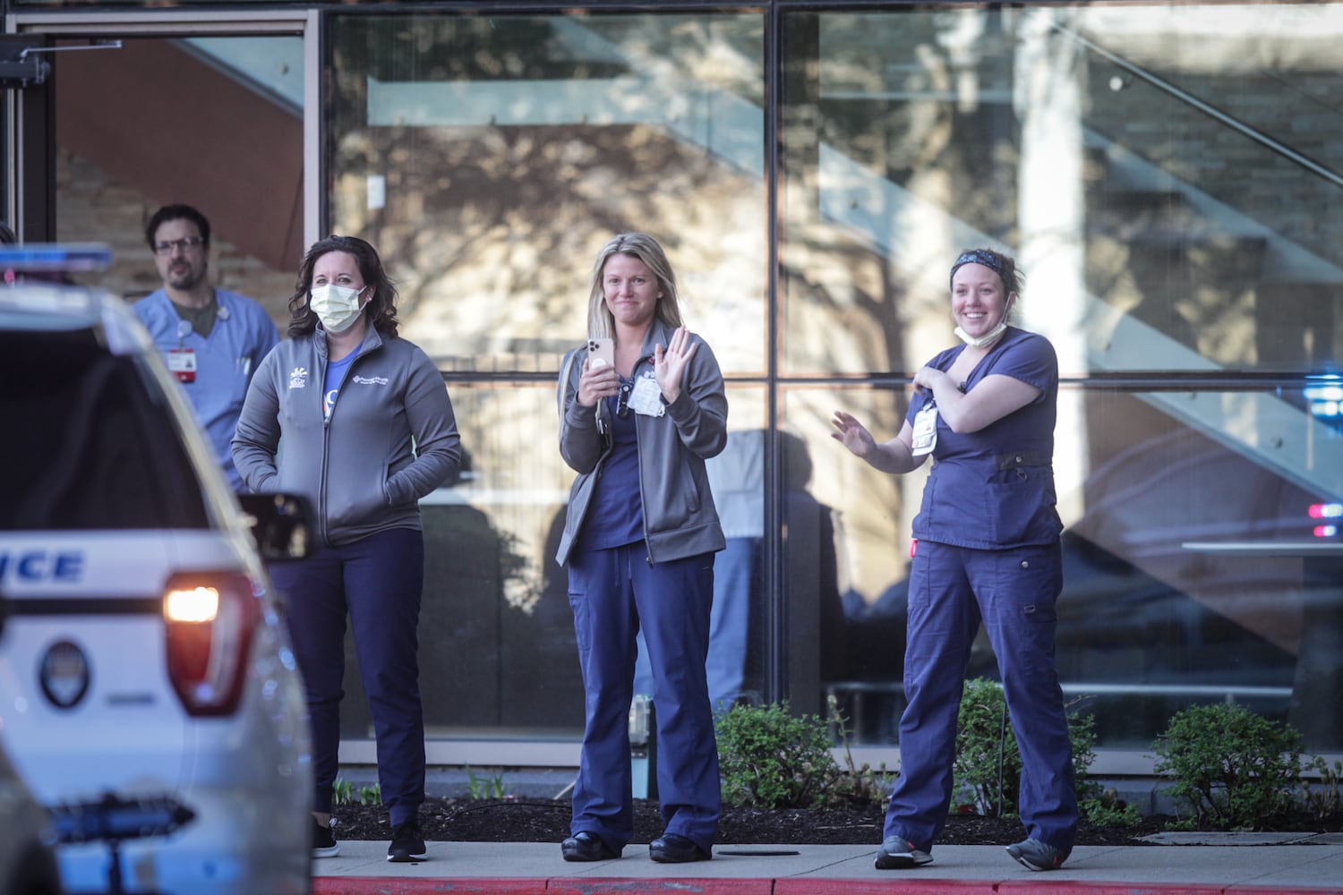 PHOTOS: First responders honor health care workers at Miami Valley