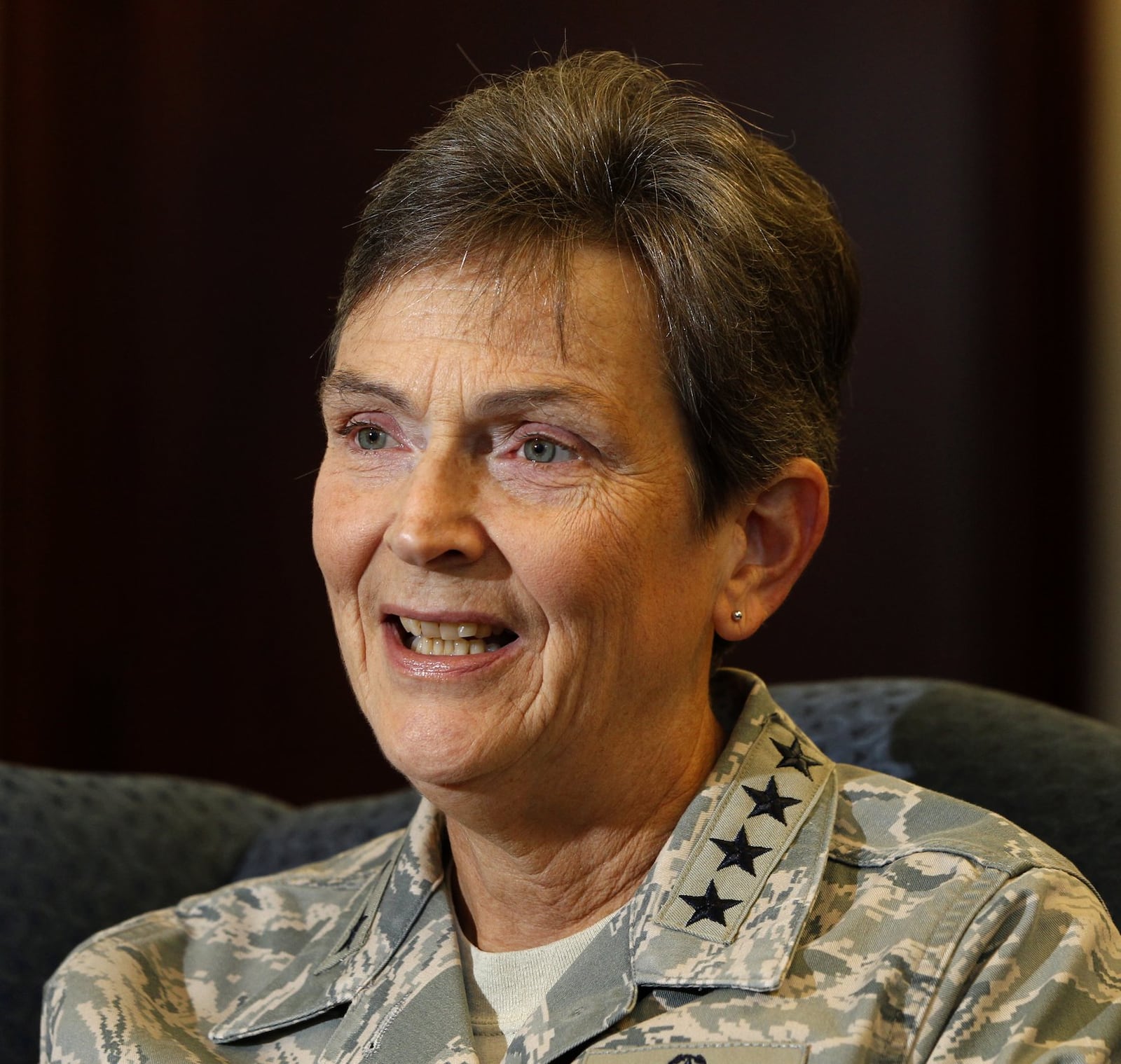 Gen Ellen M. Pawlikowski is the newly installed commander of the Air Force Material Command at Wright-Patterson Air Force Base. LISA POWELL / STAFF