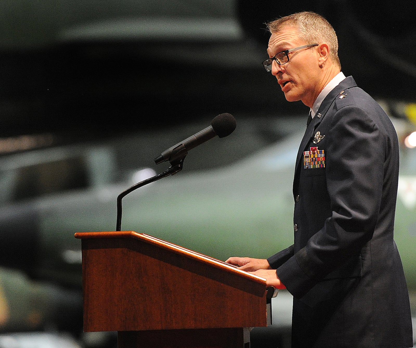 Brigadier General Scott A. Cain, assumed command of the Air Force Research Laboratory (AFRL) Monday, June 5, 2023 at the National Museum of the U.S. Air Force. MARSHALL GORBY\STAFF