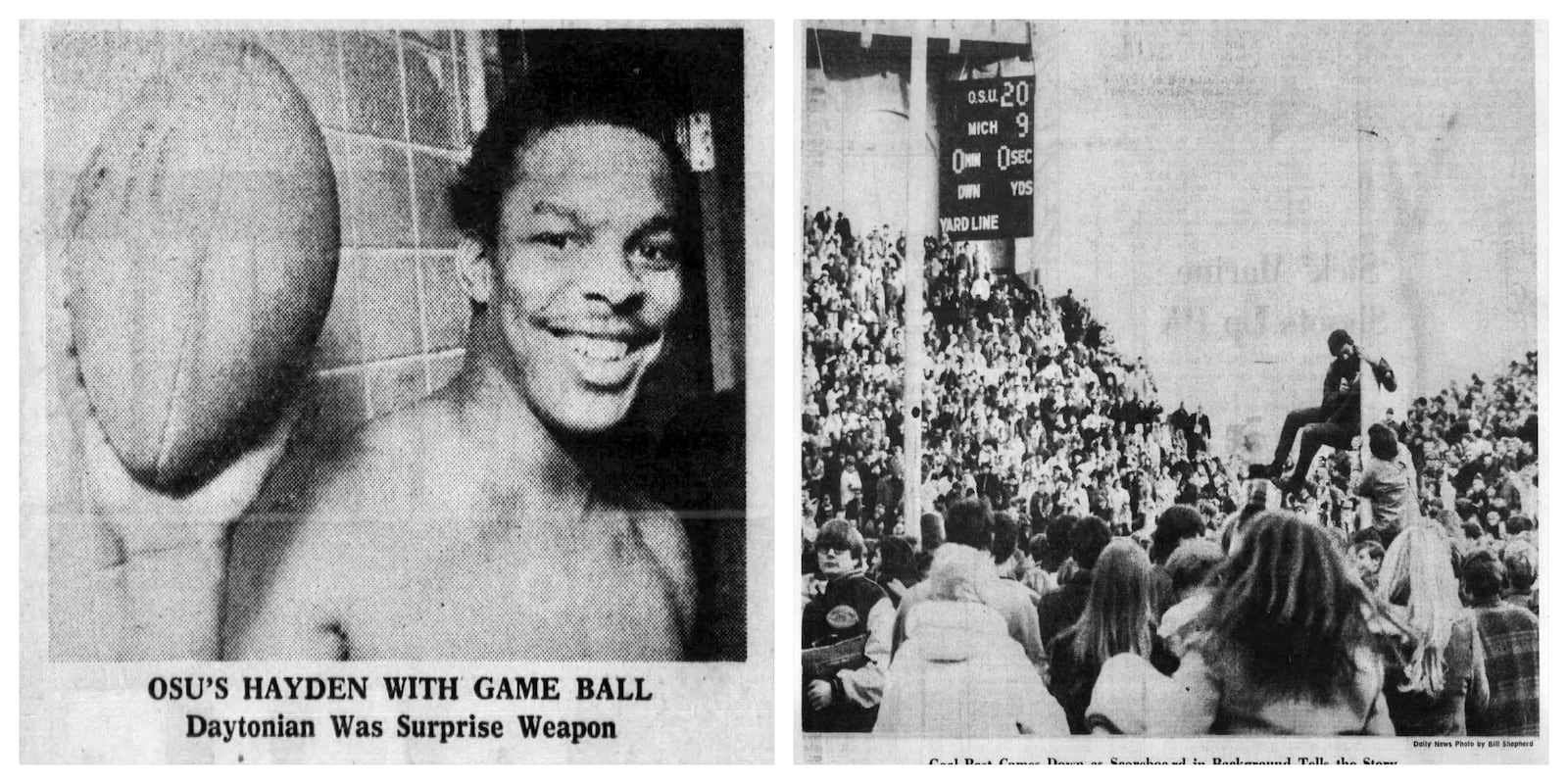 Nov. 22, 1970: Daytonian Leo Hayden plays big role in OSU victory over Michigan. DAYTON DAILY NEWS ARCHIVES