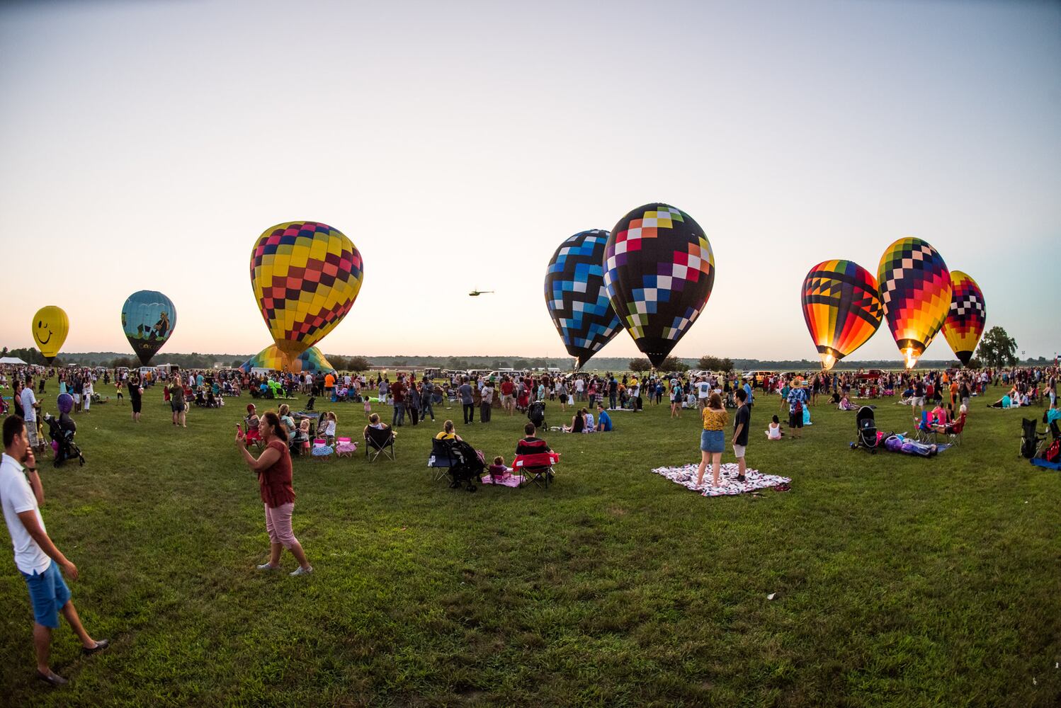 Ohio Challenge balloon glow and fireworks