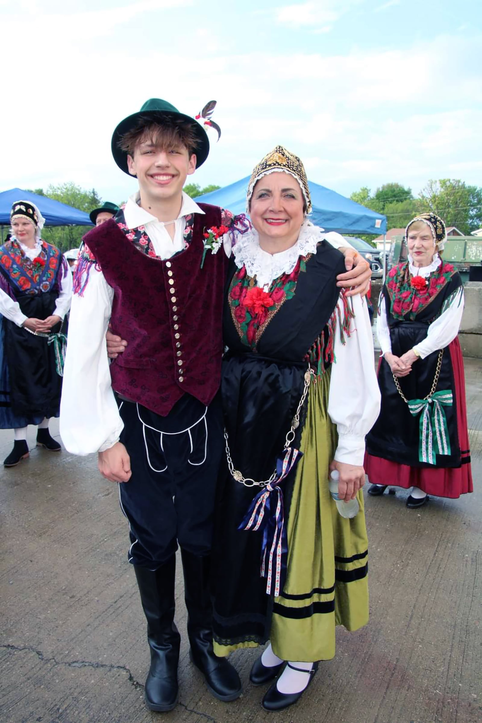 Sakar (Right) with her nephew, Centerville high school student, Joey Sakar. Joey started dancing with his aunt at and the South Slavic Club at the age of 5.