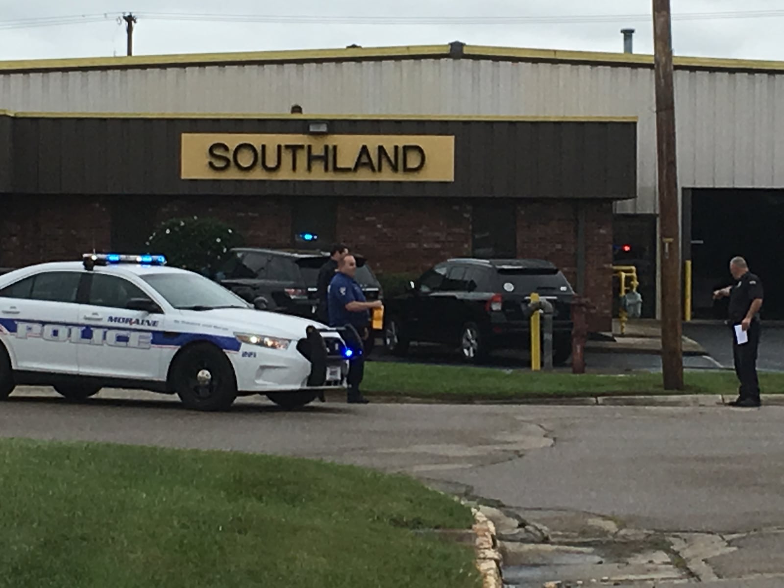 Police are investigating a second scene on Southtown Boulevard, believed to be connected to a police pursuit that ended in Moraine. (Jarod Thrush/Staff)