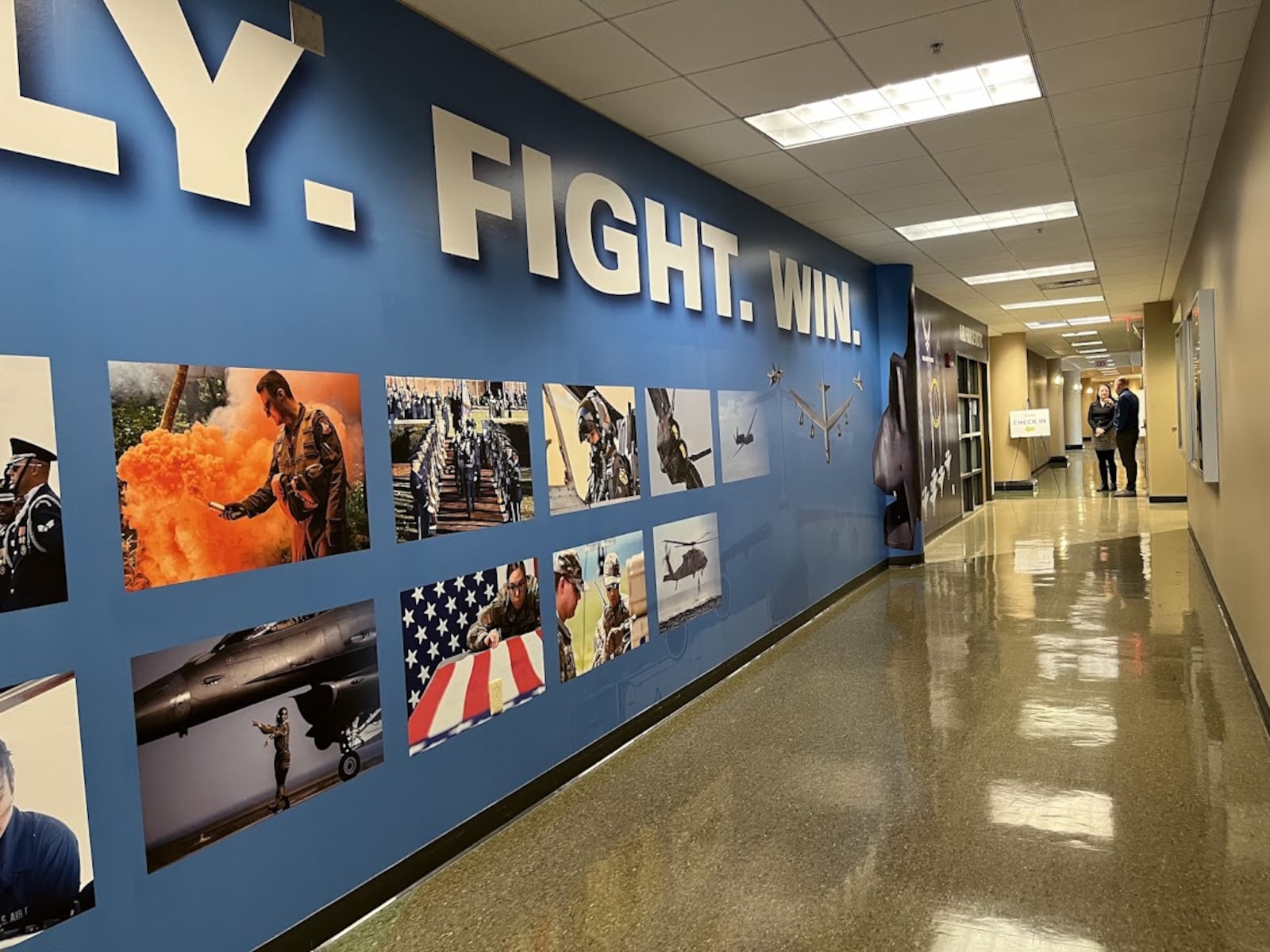 A hall in Wright State University's Millett Hall leading from the university's ROTC offices. THOMAS GNAU/STAFF