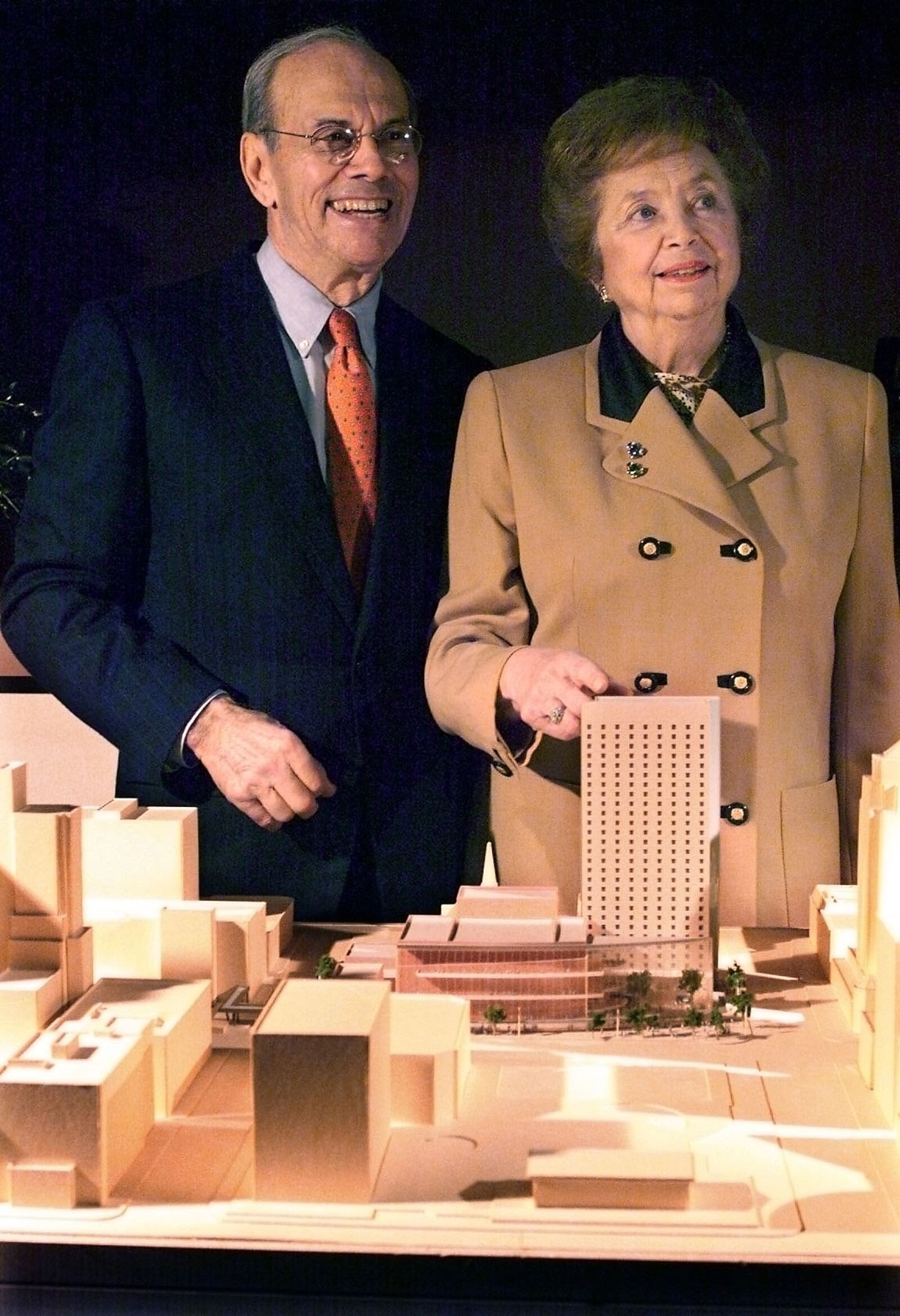 Marian and Benjamin Schuster donated $8 million to be used to build the performing arts center that will rise from the rubble of the old Rikes store downtown.  The new center will be called the Benjamin and Marian Schuster Performing Arts Center.