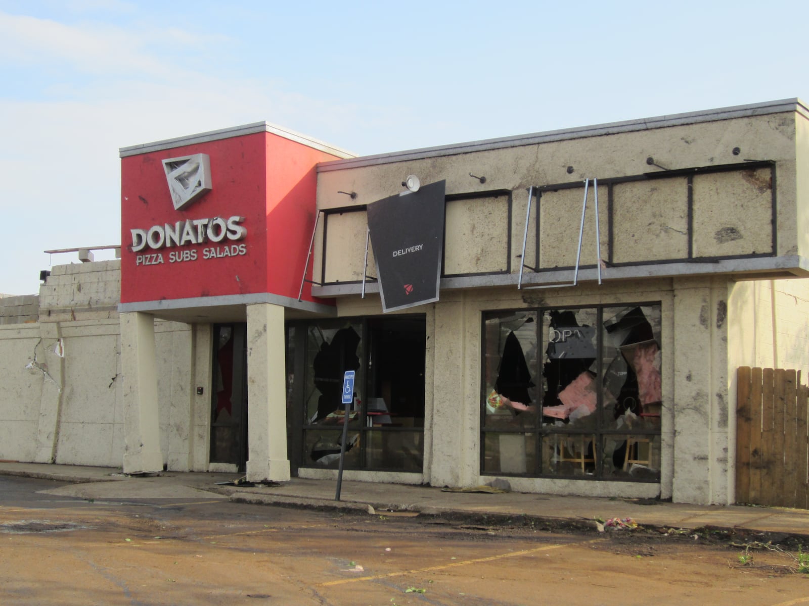 Tyon "Red" Gillis was working at Donatos Pizza in Harrison Twp. when it was hit by a tornado on Memorial Day 2019, May 27. Several businesses around the pizza restaurant were also damaged. Gillis helped his coworkers and workers at the nearby Wendy's.