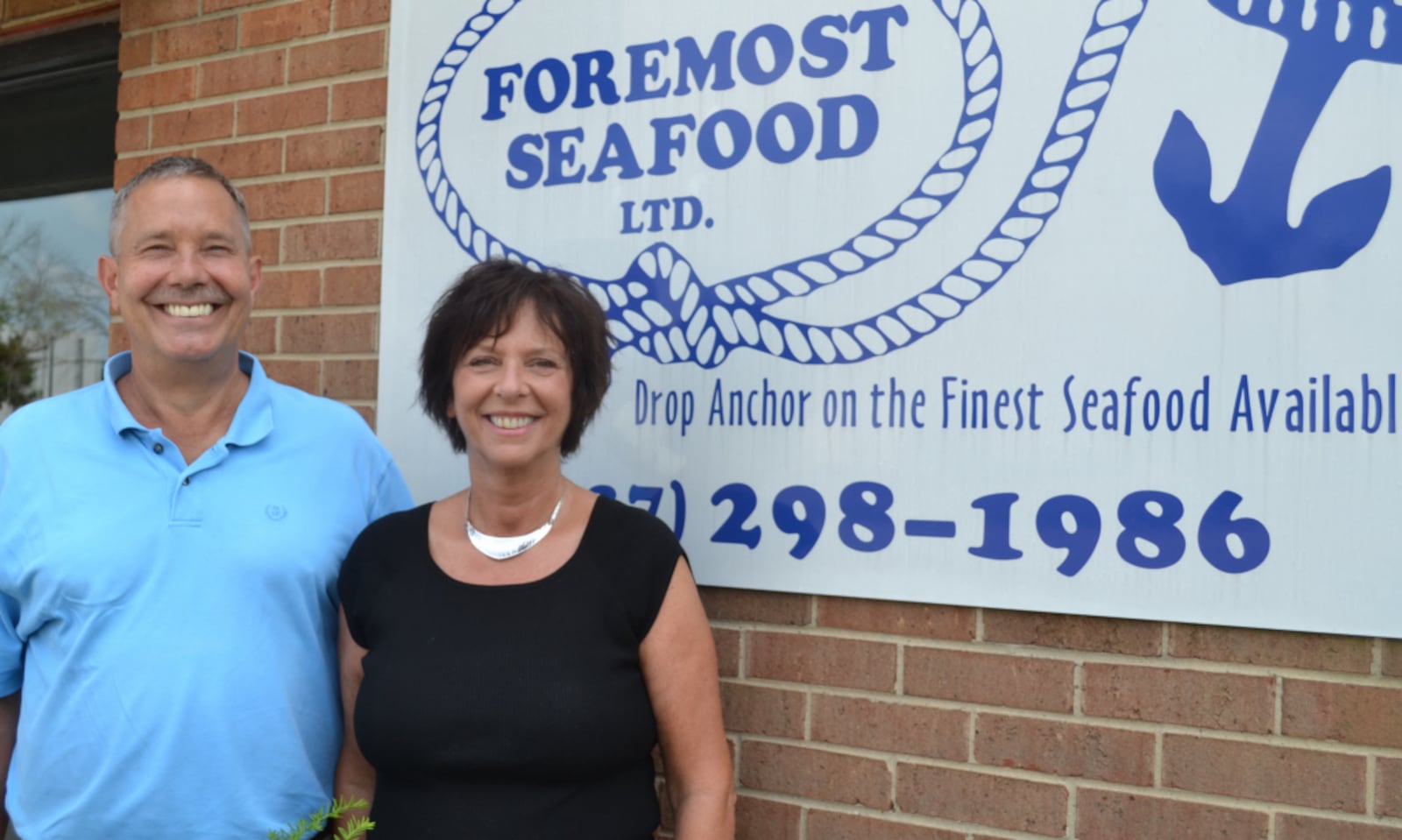 Tom and Pam Patterson, co-owners of Foremost Seafood. Staff photo by Mark Fisher