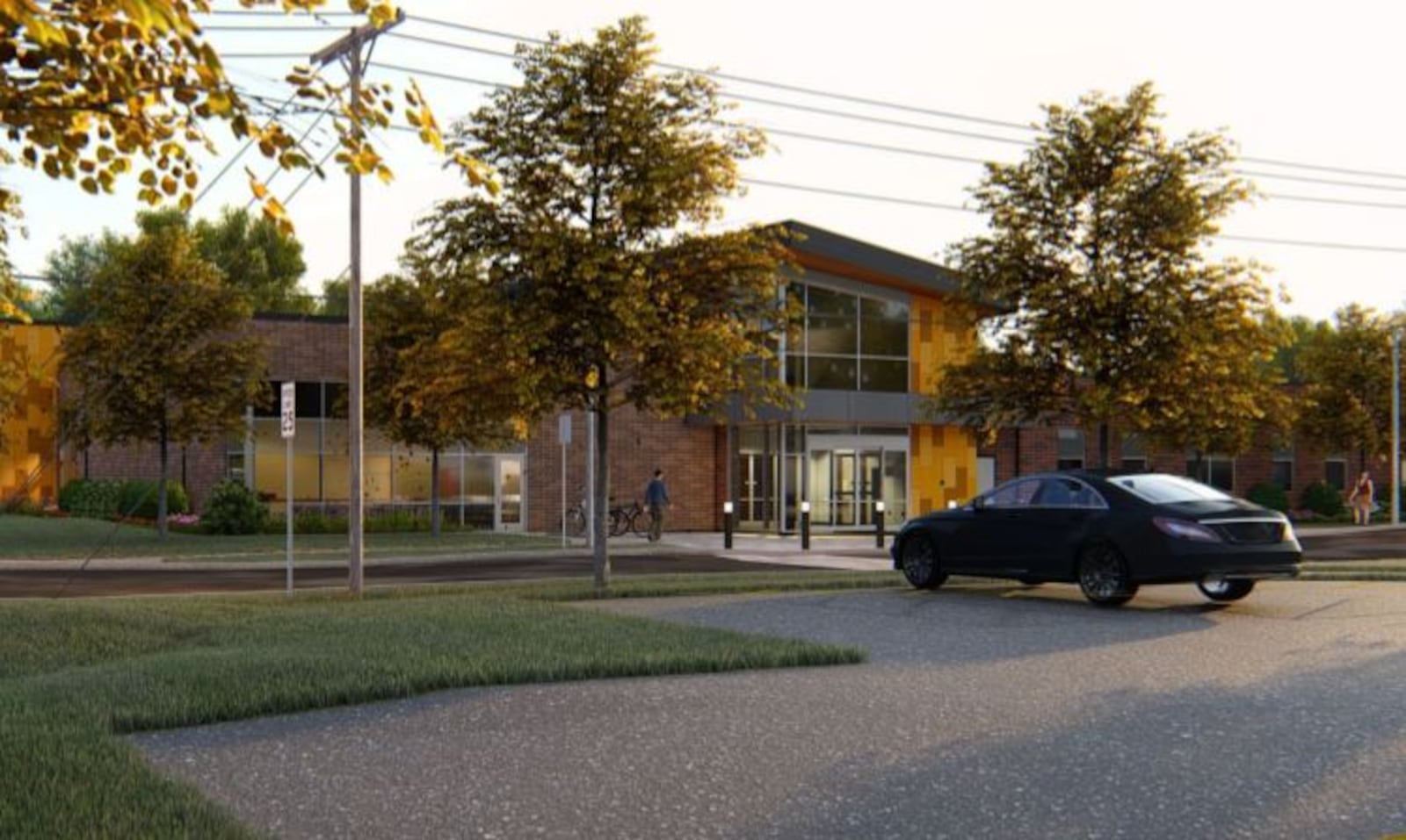 A rendering of the new Burkhardt branch library. CONTRIBUTED