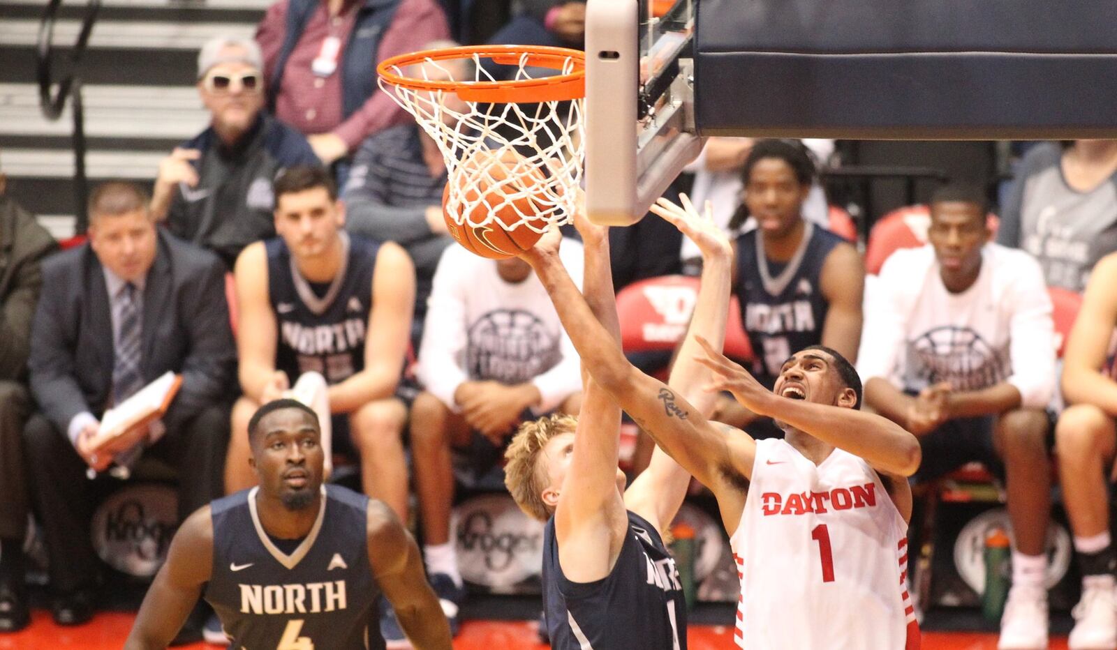 Dayton’s Obi Toppin shoots against North Florida on Wednesday, Nov. 7, 2018, at UD Arena. David Jablonski/Staff