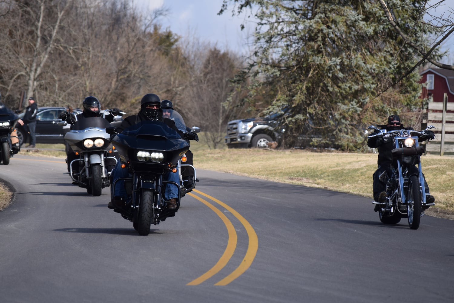 PHOTOS: Thousands of Outlaws attend motorcycle gang leaders funeral at Montgomery County Fairgrounds.