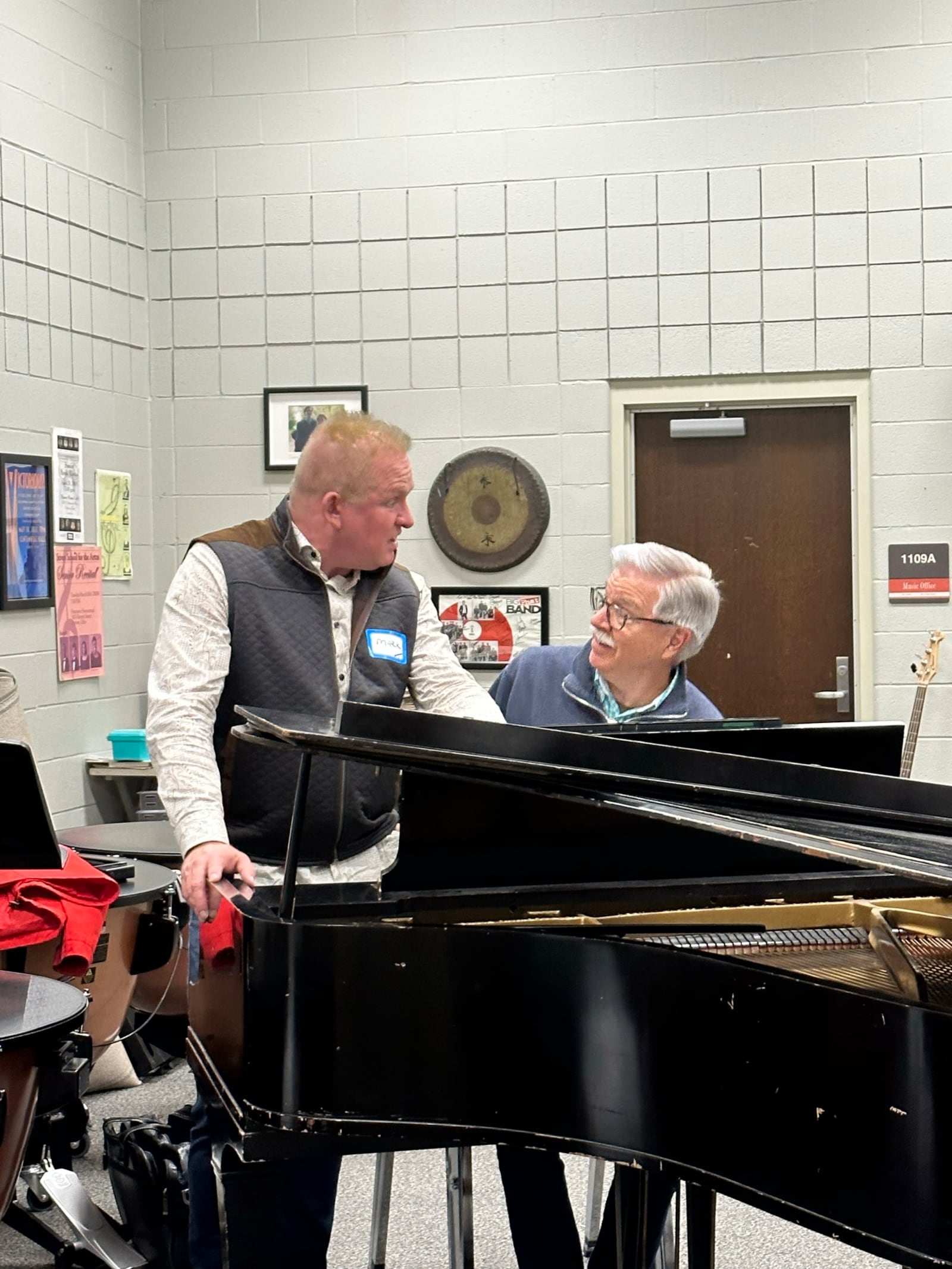 Conductor Mark Hanson (left) and pianist Jeffrey Powell in rehearsal for Culture Works' 2023 Campaign for the Arts kickoff event featuring a 100-voice choir. CONTRIBUTED