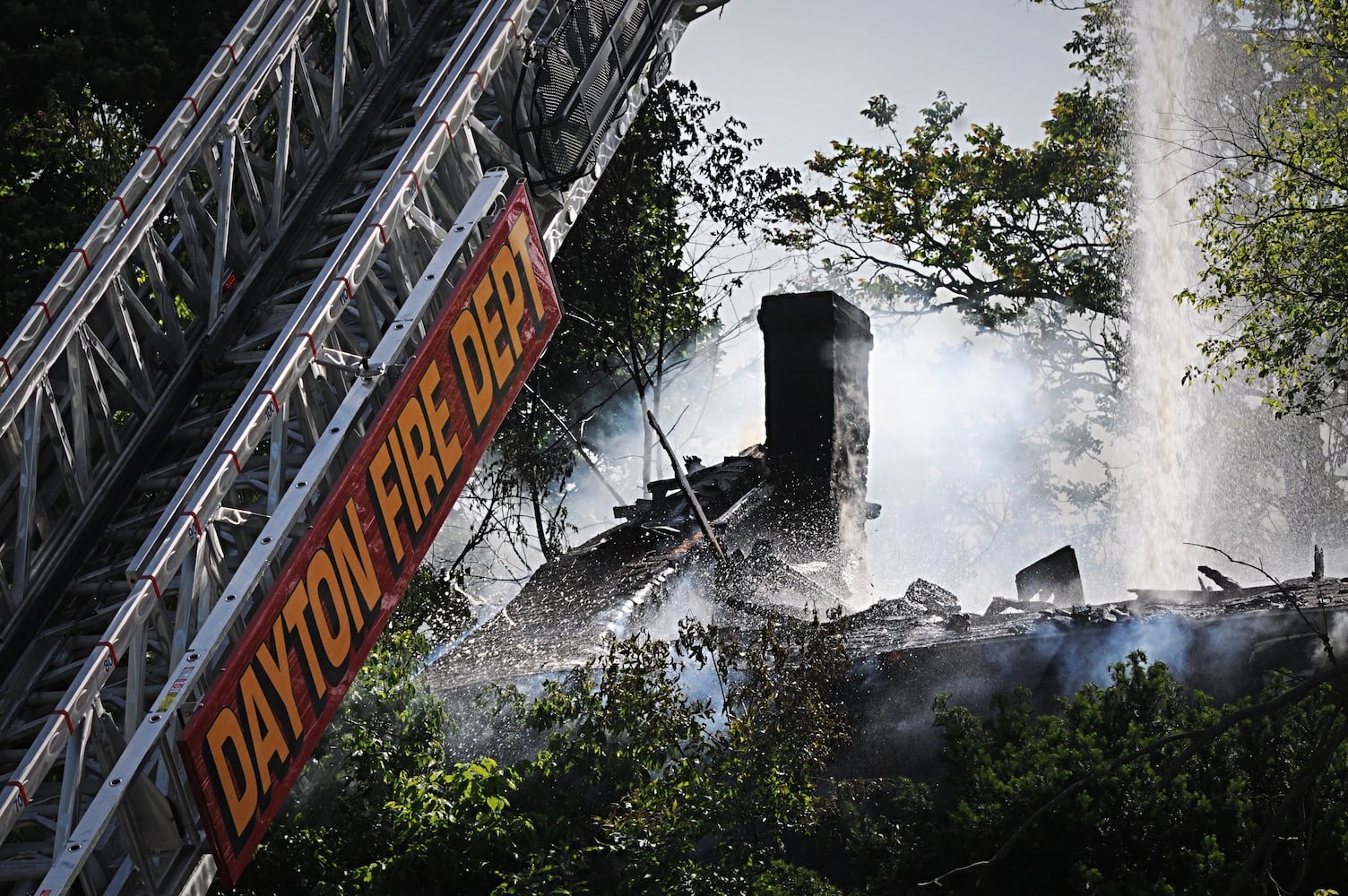 PHOTO: Smoke fro Dayton house fire seen for blocks