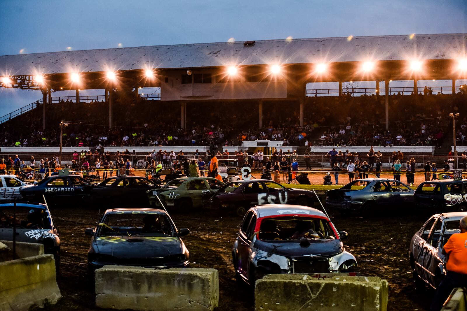 The demolition derby was held at the Butler County Fair Friday, July 31, 2020 in Hamilton. NICK GRAHAM / STAFF