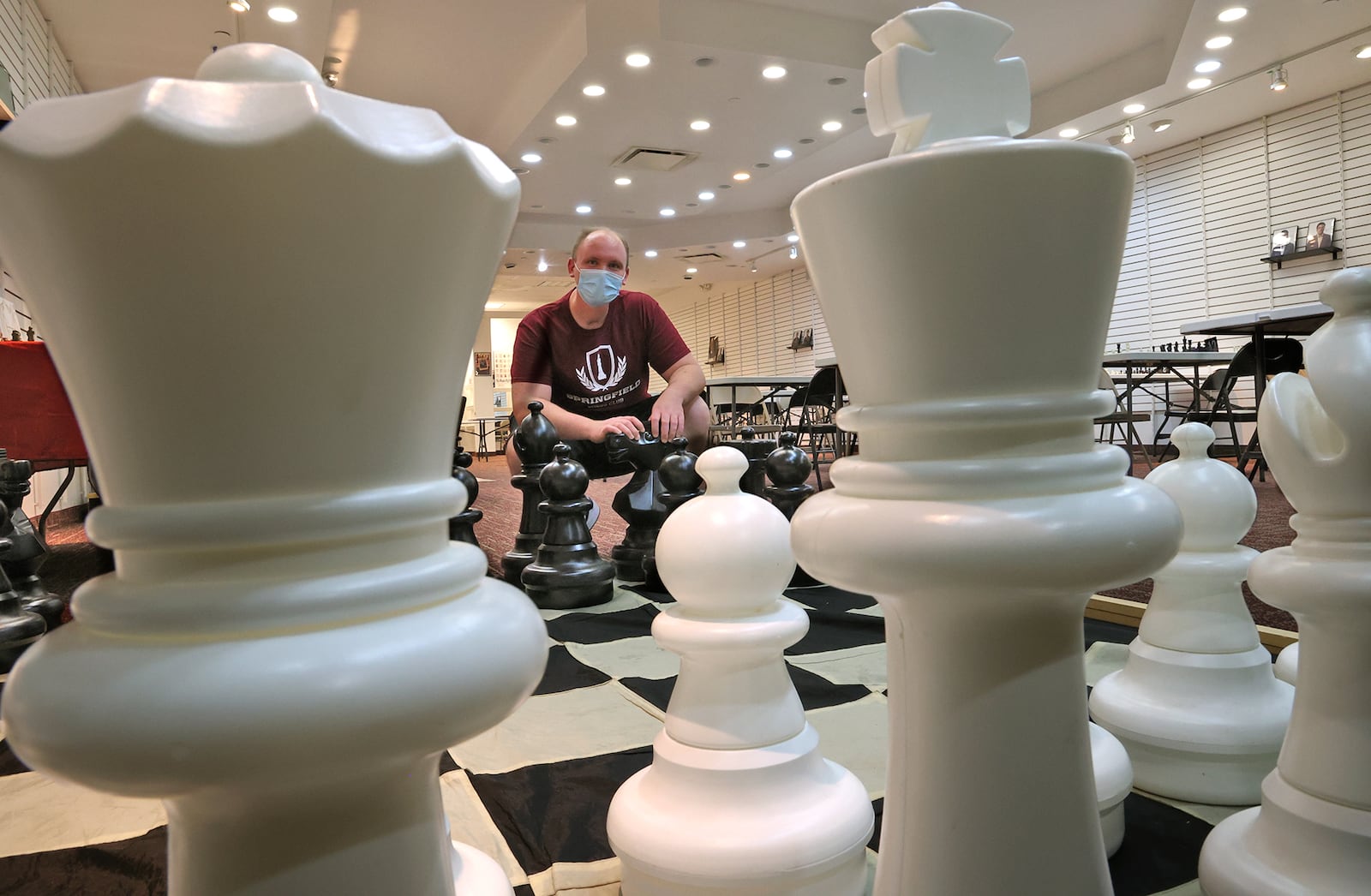 Daryl Skinner had just moved his business, the Springfield Chess Club, to a larger location in the Upper Valley Mall when he found out they were closing on June 14. BILL LACKEY/STAFF