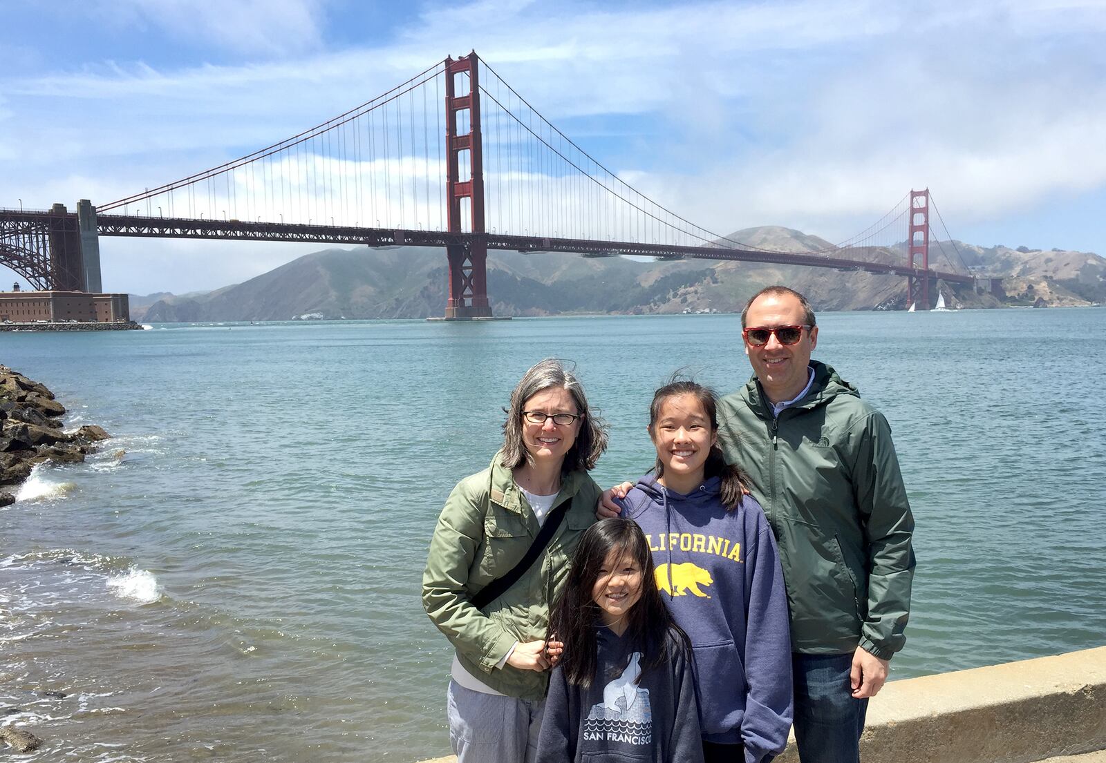 Matt Sauer and his wife, Meridith and daughters, Lila and Ruthie in San Francisco. CONTRIBUTED PHOTO