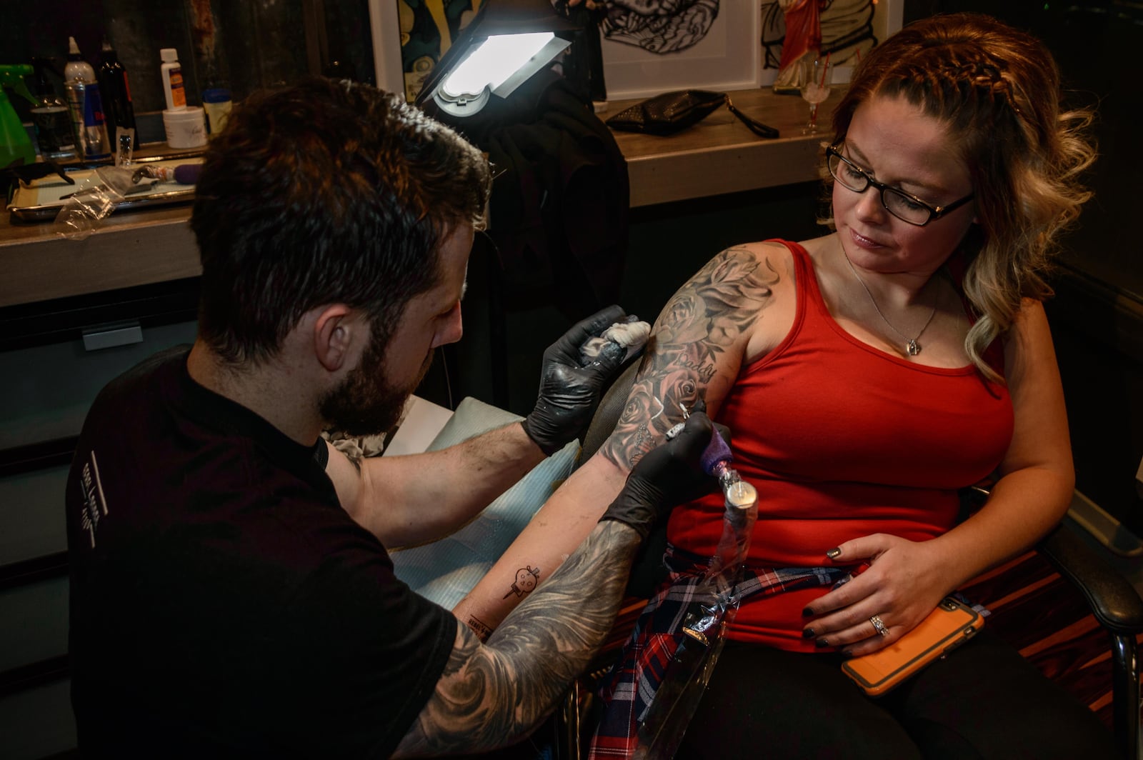 Rebel Rebel Tattoo, which recently opened in the former location of Glenn Scott Tattoo in Dayton's Oregon District, held its grand opening party on Friday, March 3, 2017. PHOTO / TOM GILLIAM