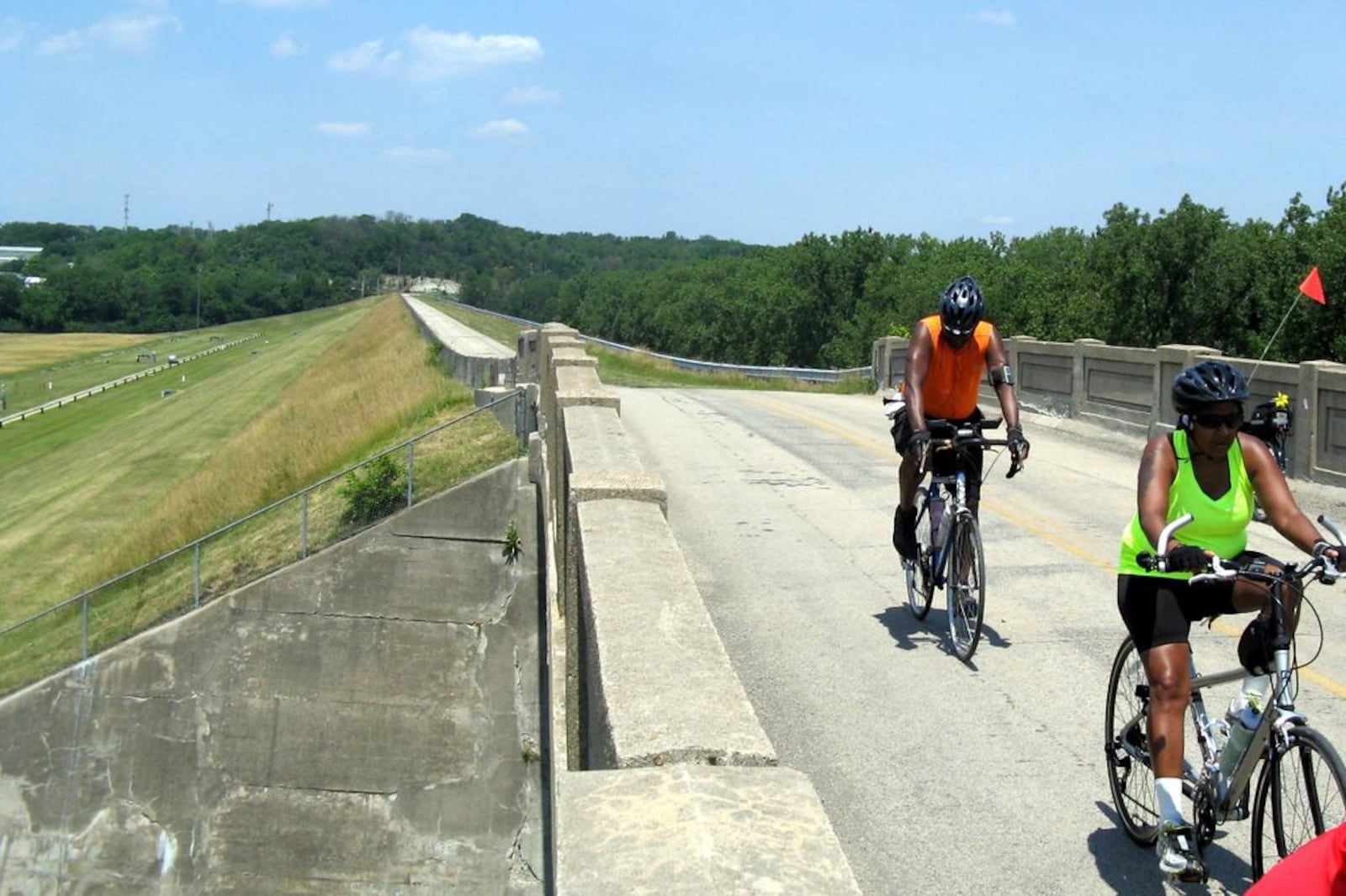 Biking on the Mad River Trail at Huffman Dam. CONTRIBUTED