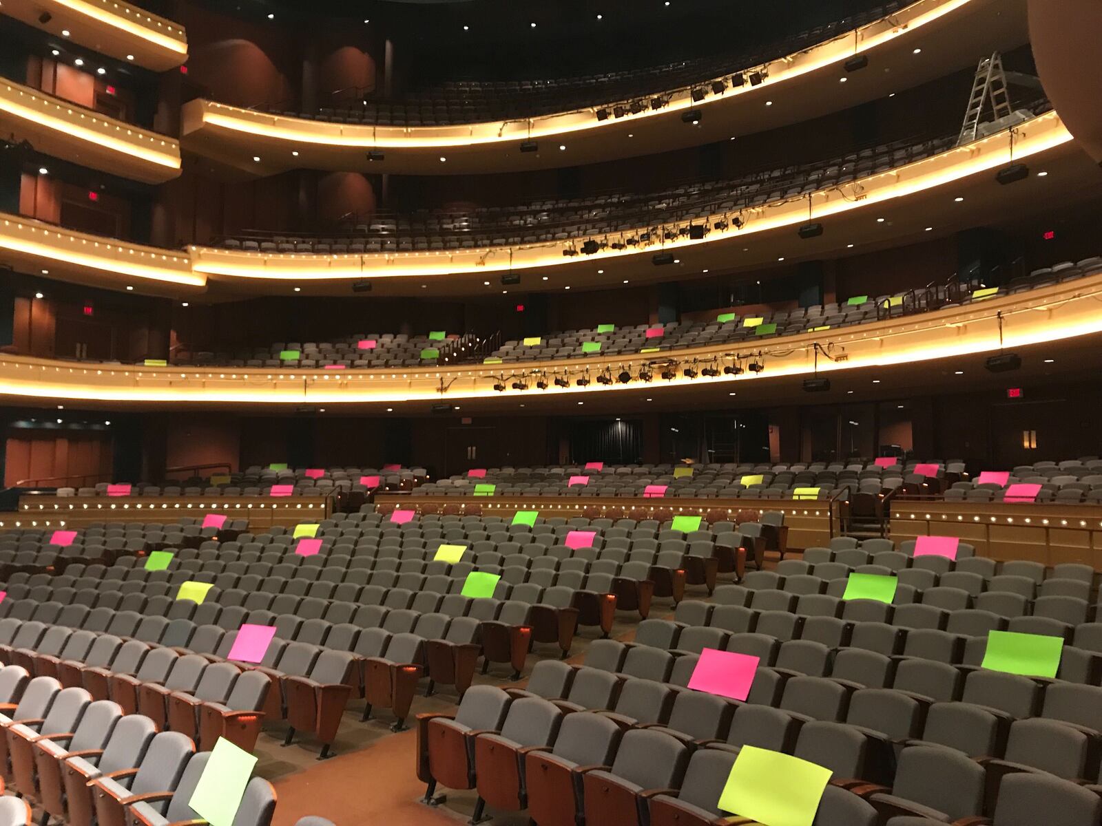 Dayton LIVE demonstrated what 15% capacity looks like inside the Schuster Center's Mead Theater.