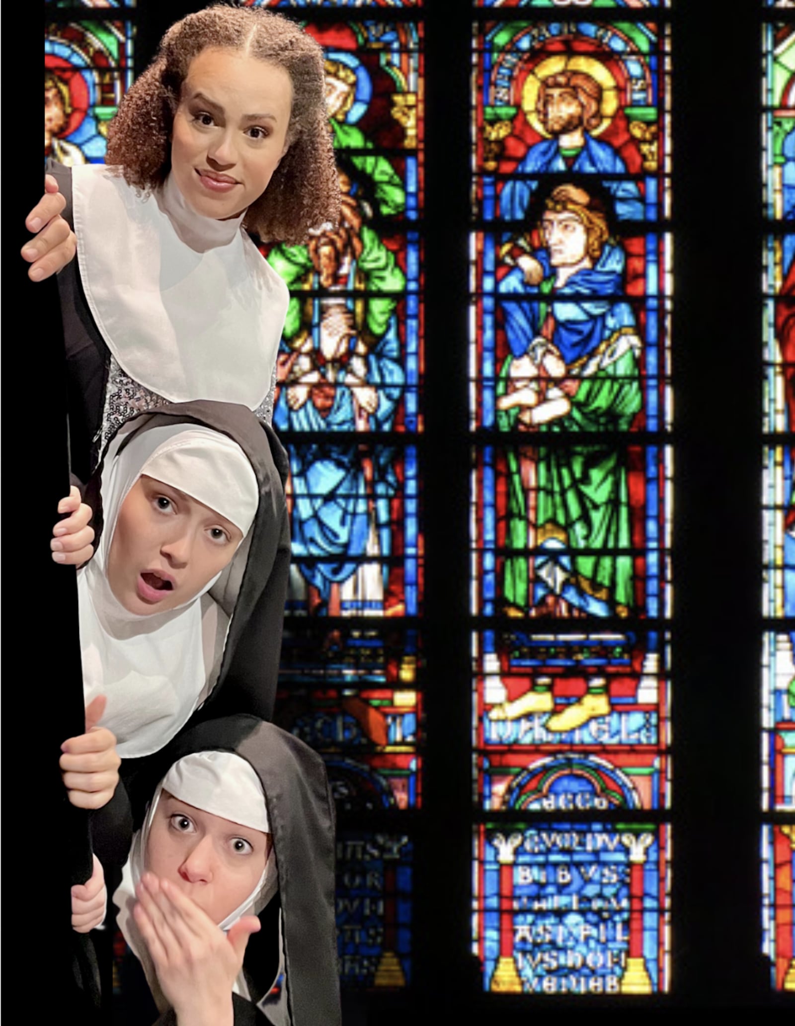 Top to bottom: Alexis Ariana, Amy VanDyke and Melissa Matarrese in Wright State University's production of "Sister Act," slated Nov. 4-20. CONTRIBUTED