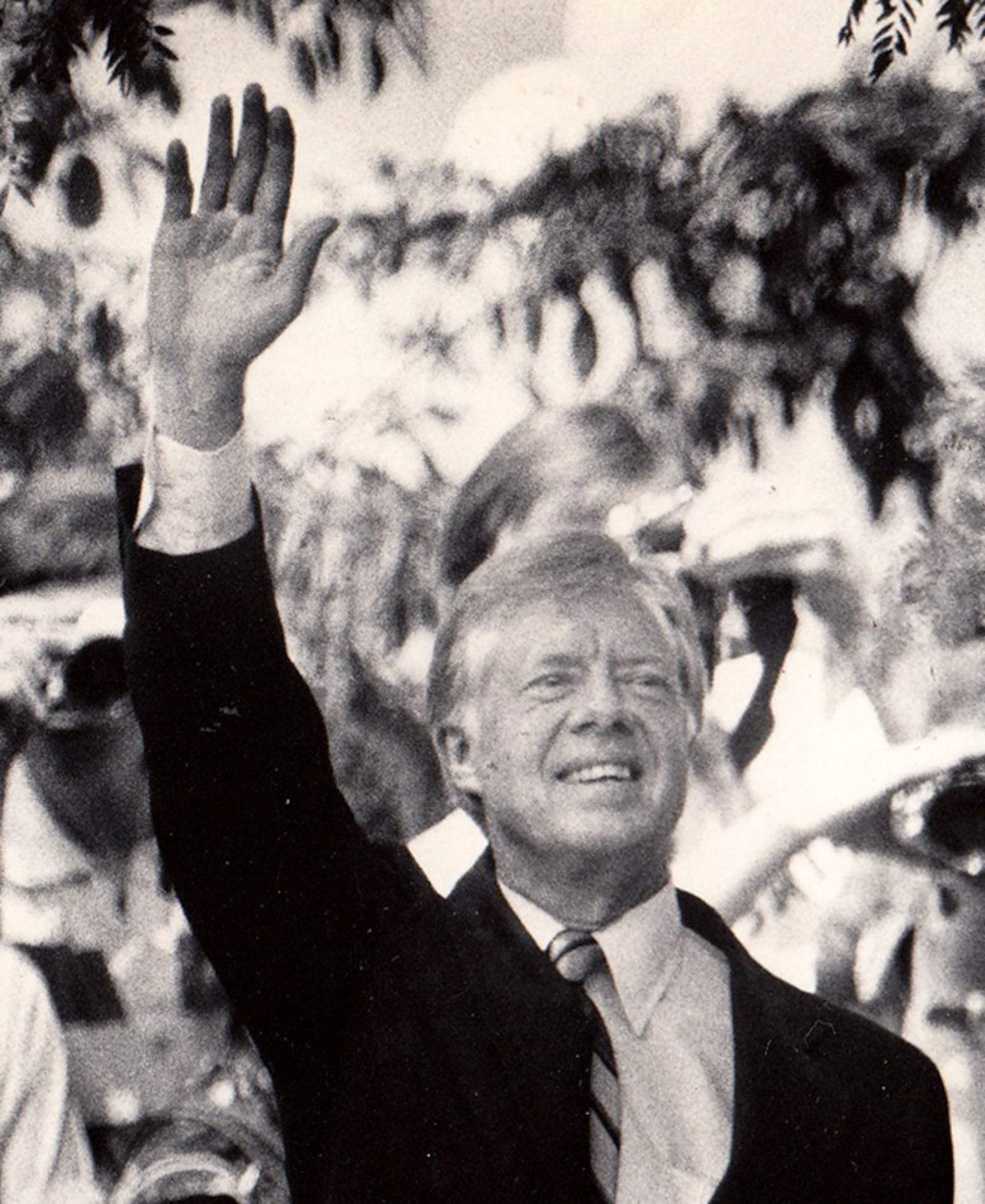 President Jimmy Carter waves to a crowd during a Oct. 2, 1980 visit to Dayton. DAYTON DAILY NEWS ARCHIVE