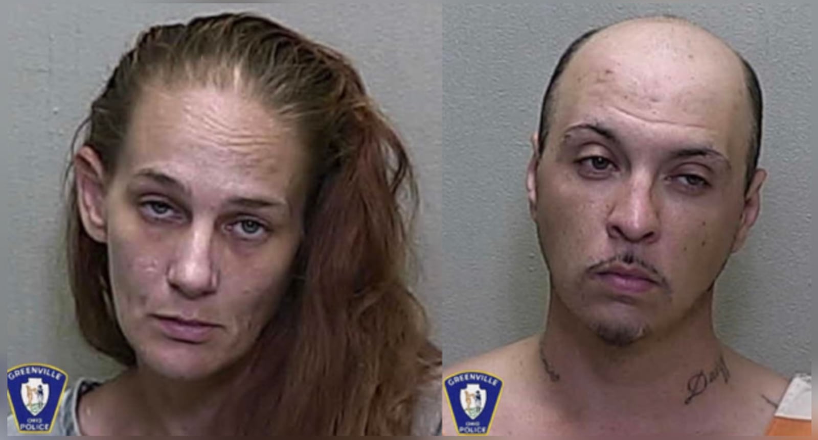 Ashlee Fletcher, left, and Dean Baker. Photo courtesy Greenville Police Department.