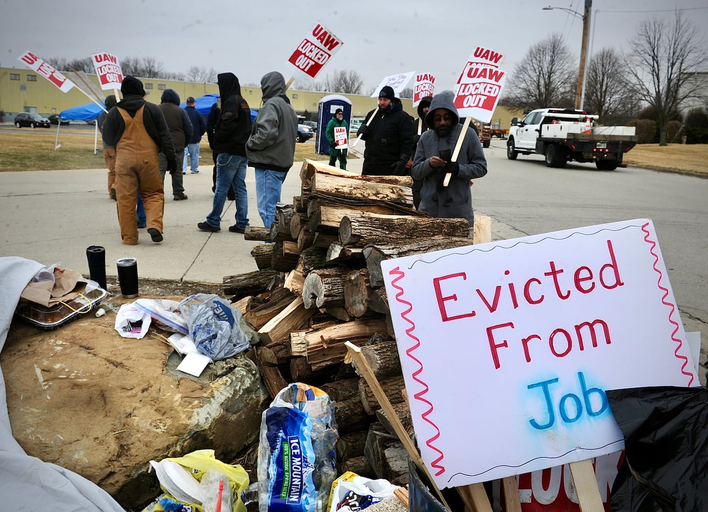 PHOTOS: Nearly 300 workers locked out of Troy Collins plant