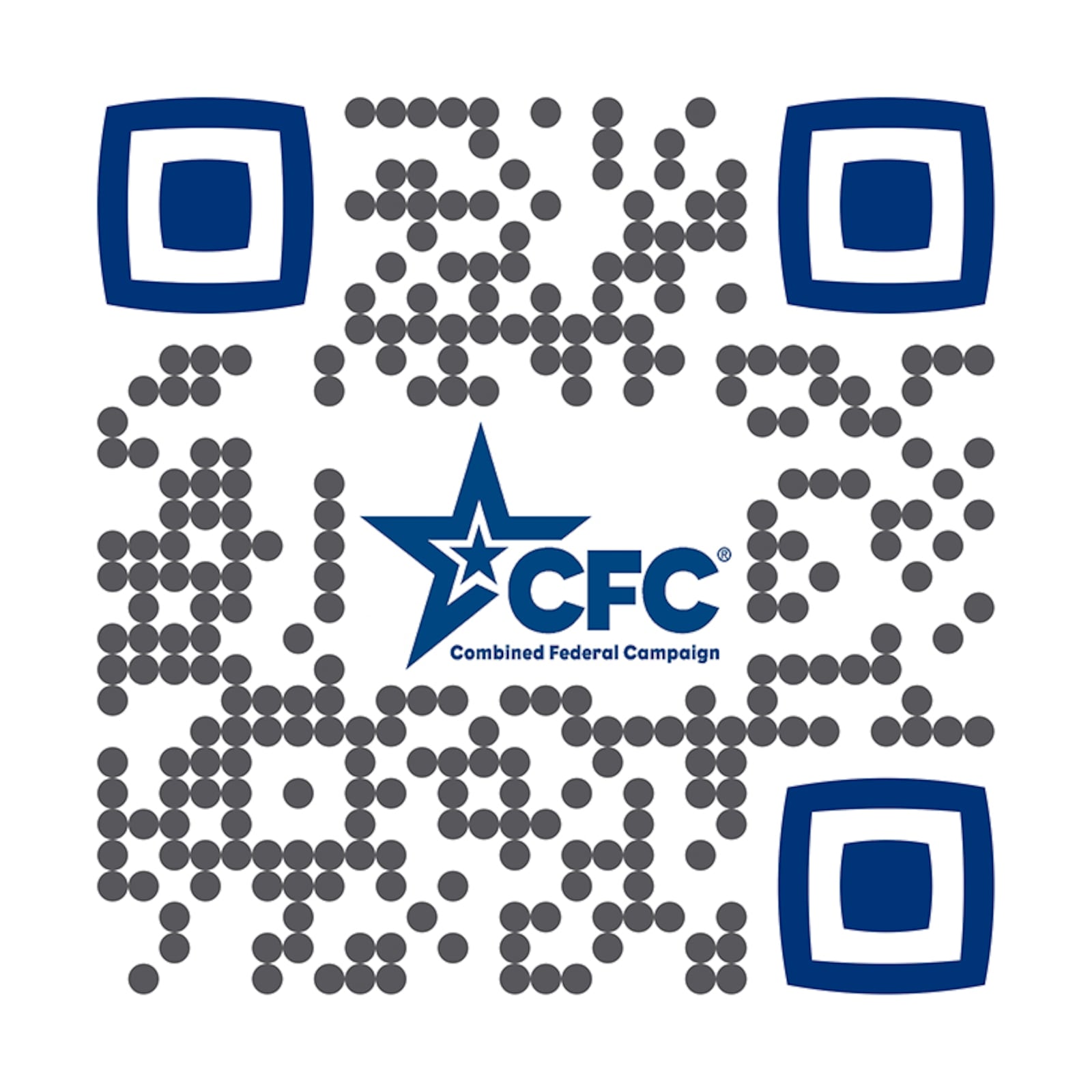 QR code: Want to know more about the Combined Federal Campaign? Please use your digital device to scan this QR (Quick Response) code.