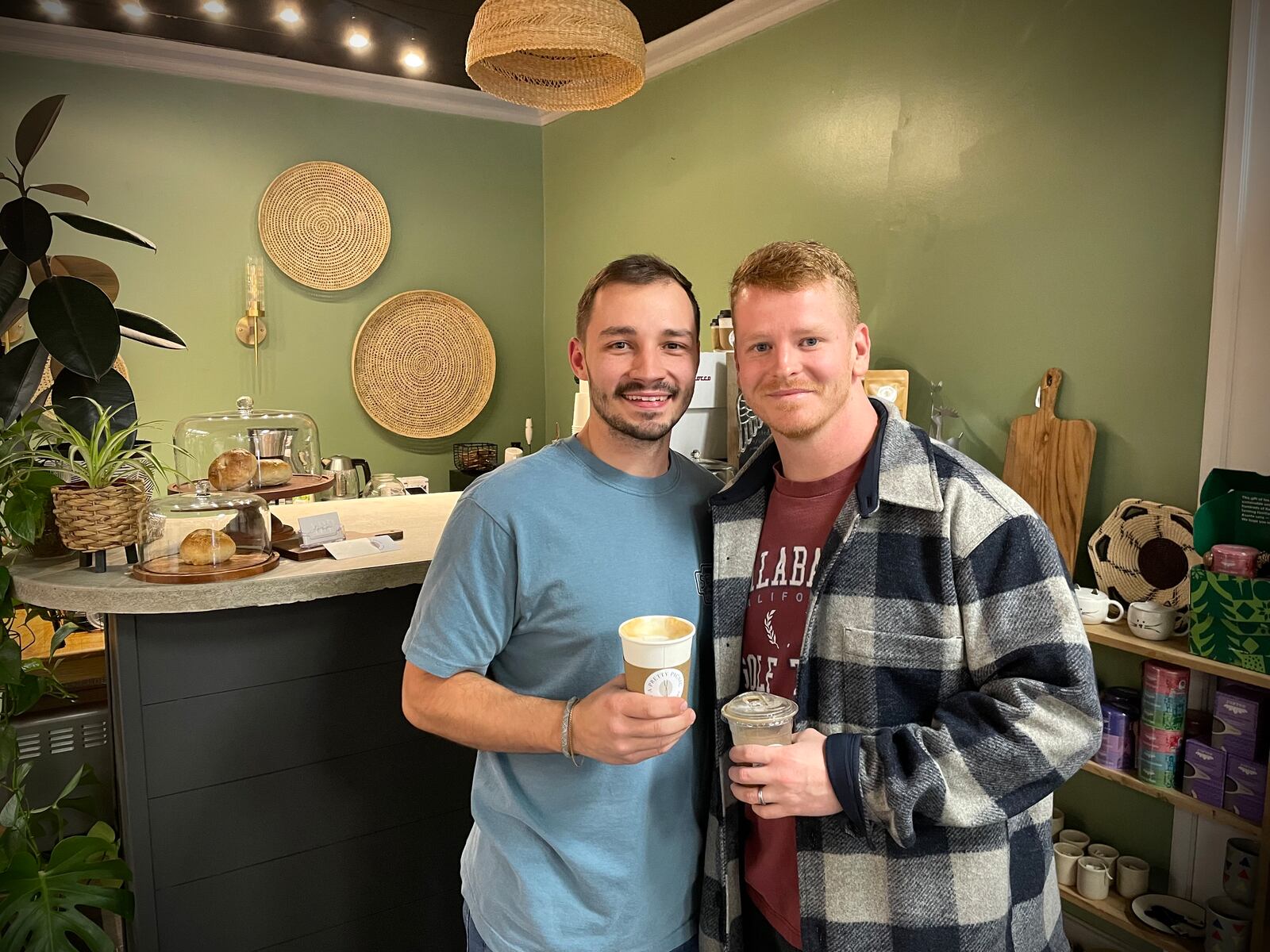 A Pretty Picnic, a small business specializing in charcuterie and grazing boards, has opened a coffee bar inside of Maraluna at 2316 Far Hills Ave. in Oakwood. Pictured (left to right) are owners Owners Chase Kreitzer and Austin Kohlberg. NATALIE JONES/STAFF