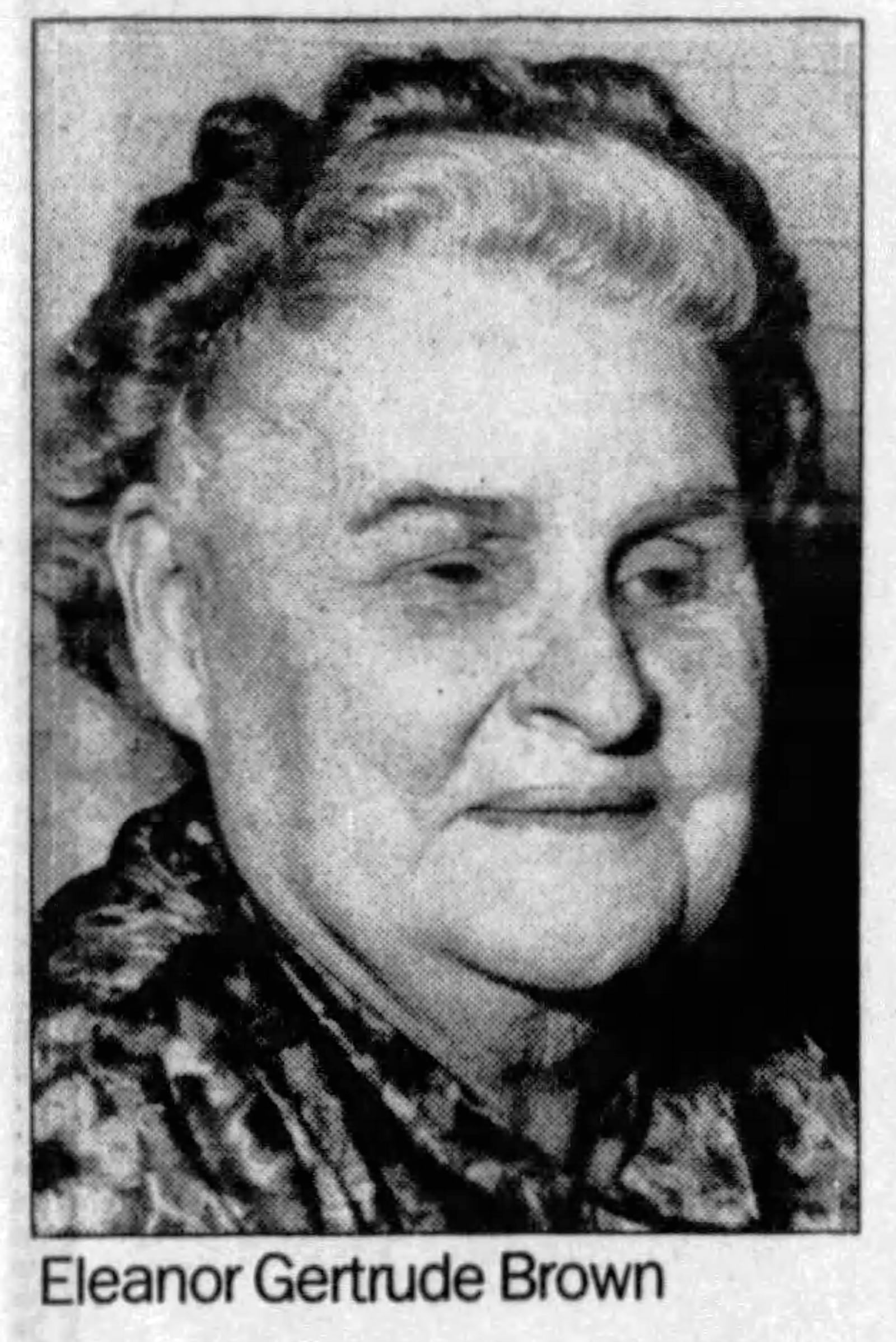 Born outside Dayton, Eleanor Gertrude Brown became the first blind person to earn a doctorate. Brown was a Dayton school teacher for 40 years. DAYTON DAILY NEWS ARCHIVES