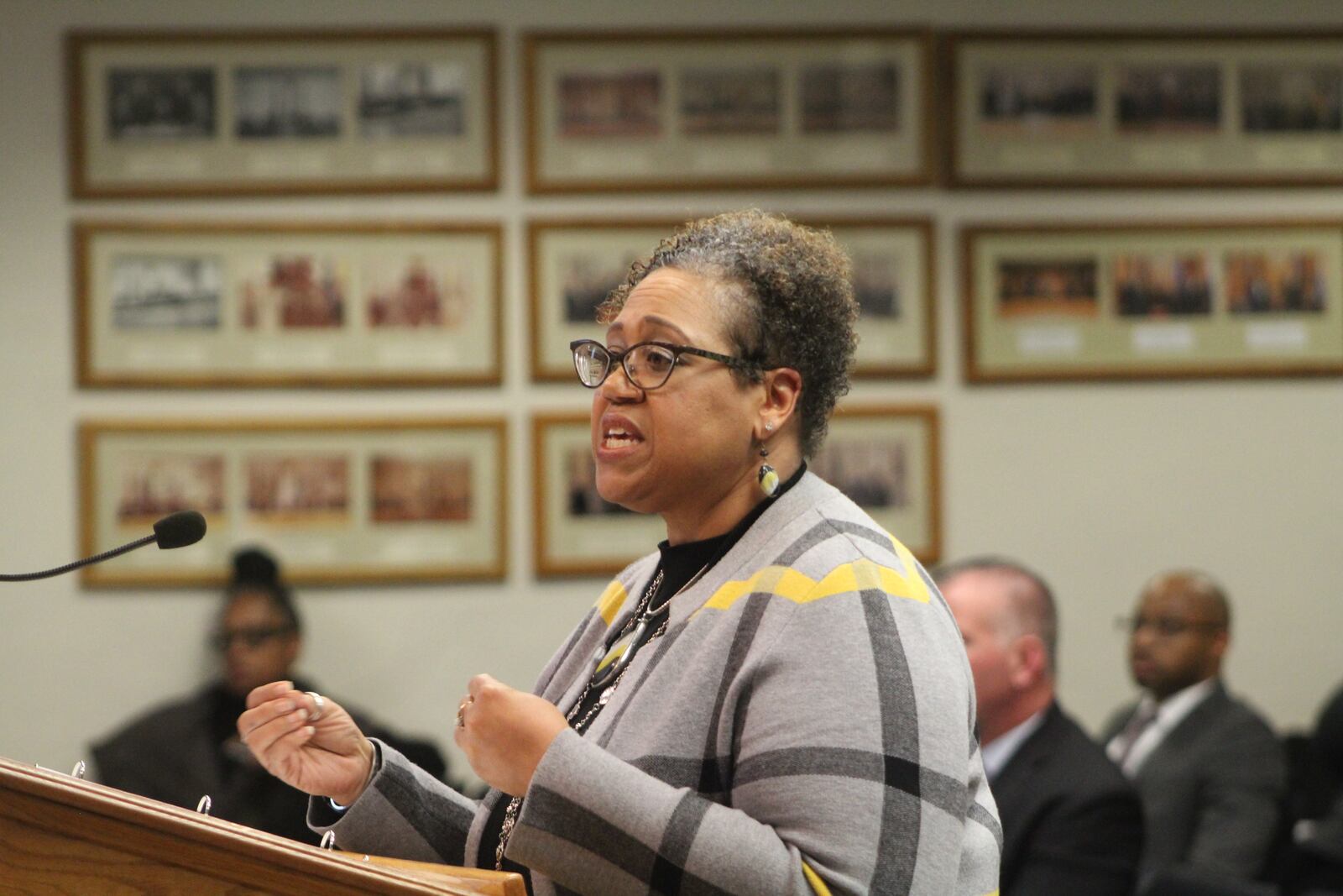 Dayton Deputy City Manager LaShea Lofton at a city commission meeting on Wednesday, May 3, 2023. CORNELIUS FROLIK / STAFF