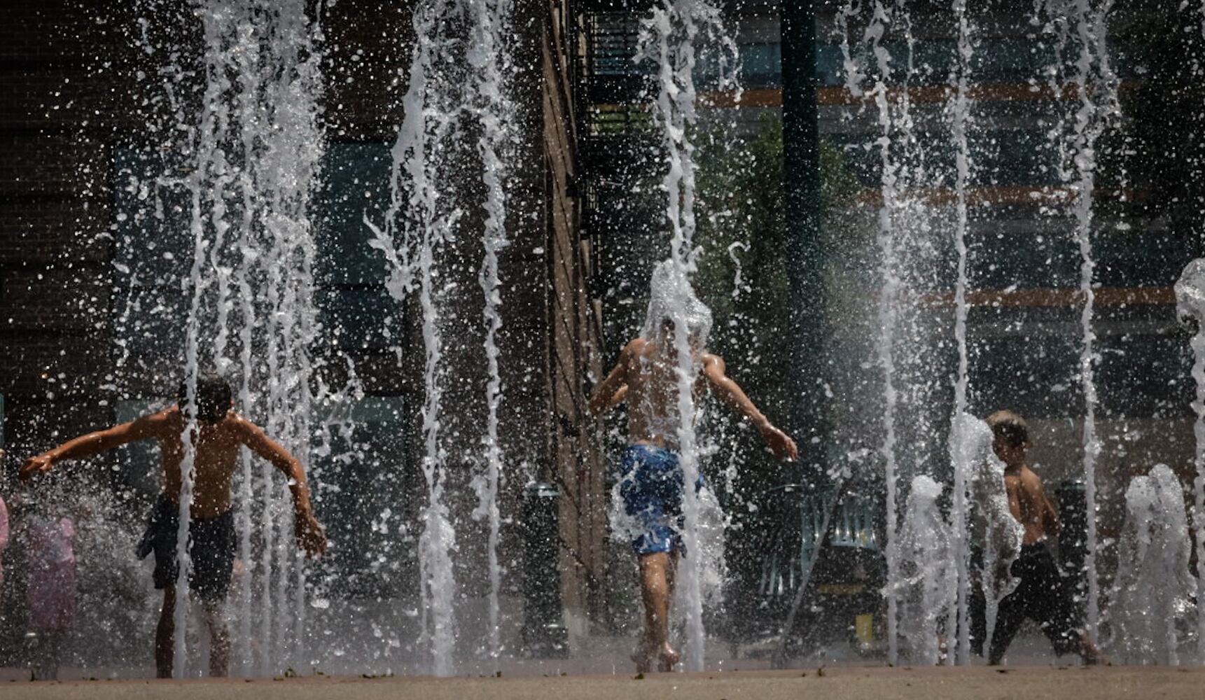 Riverscape and hot weather